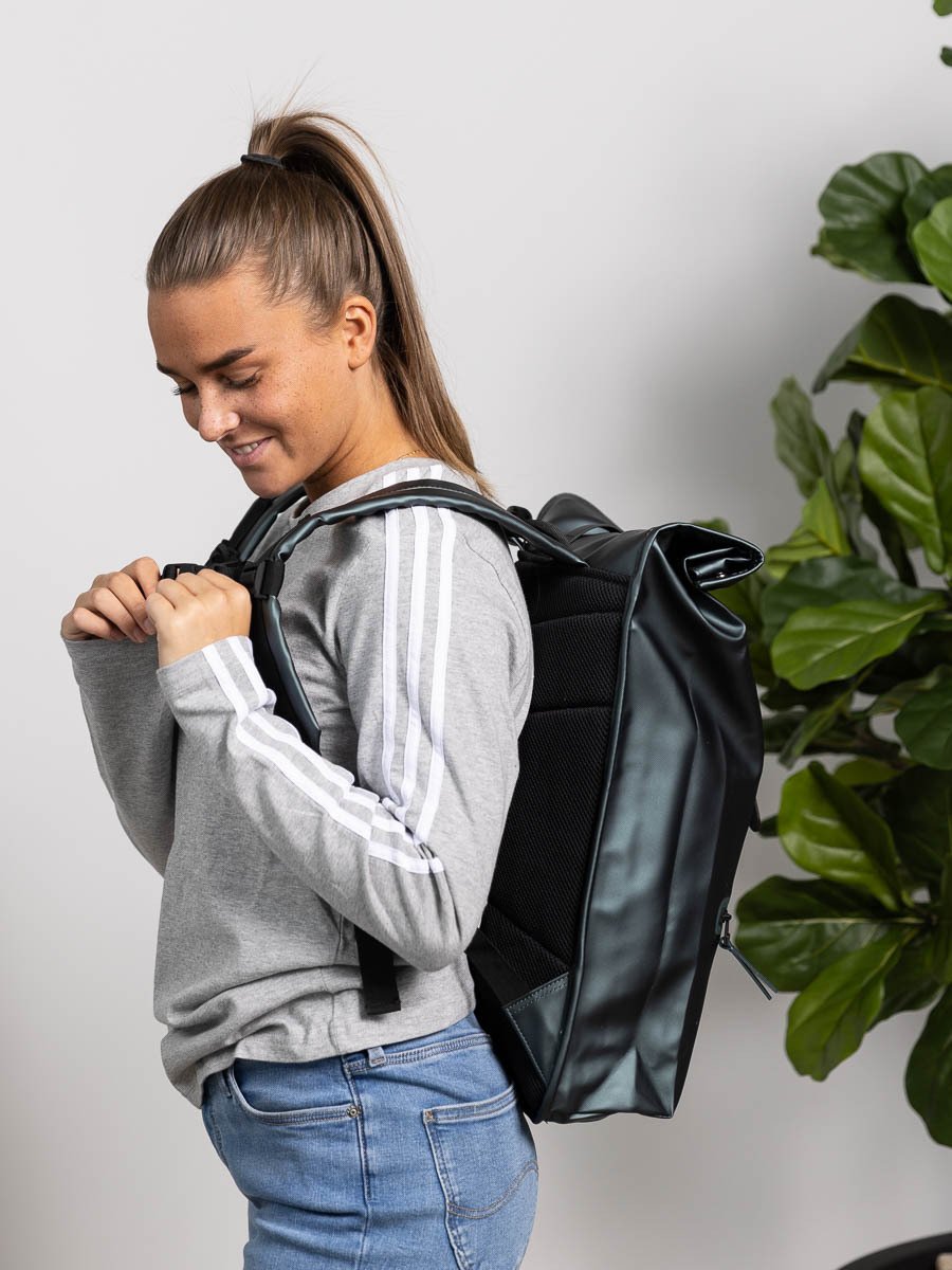 Rains Rolltop Rucksack Silver Pine