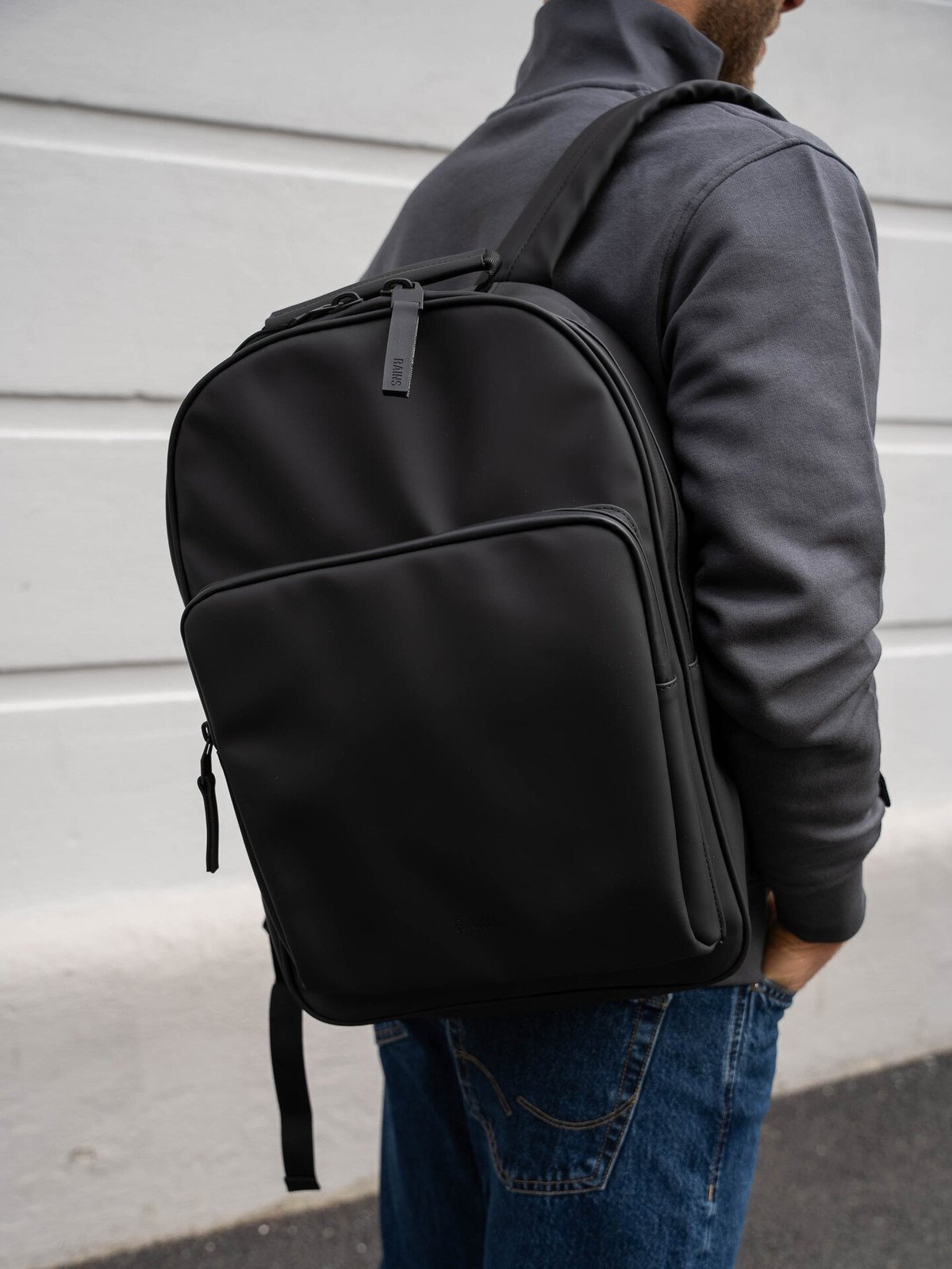 Rains Book Daypack Large Black