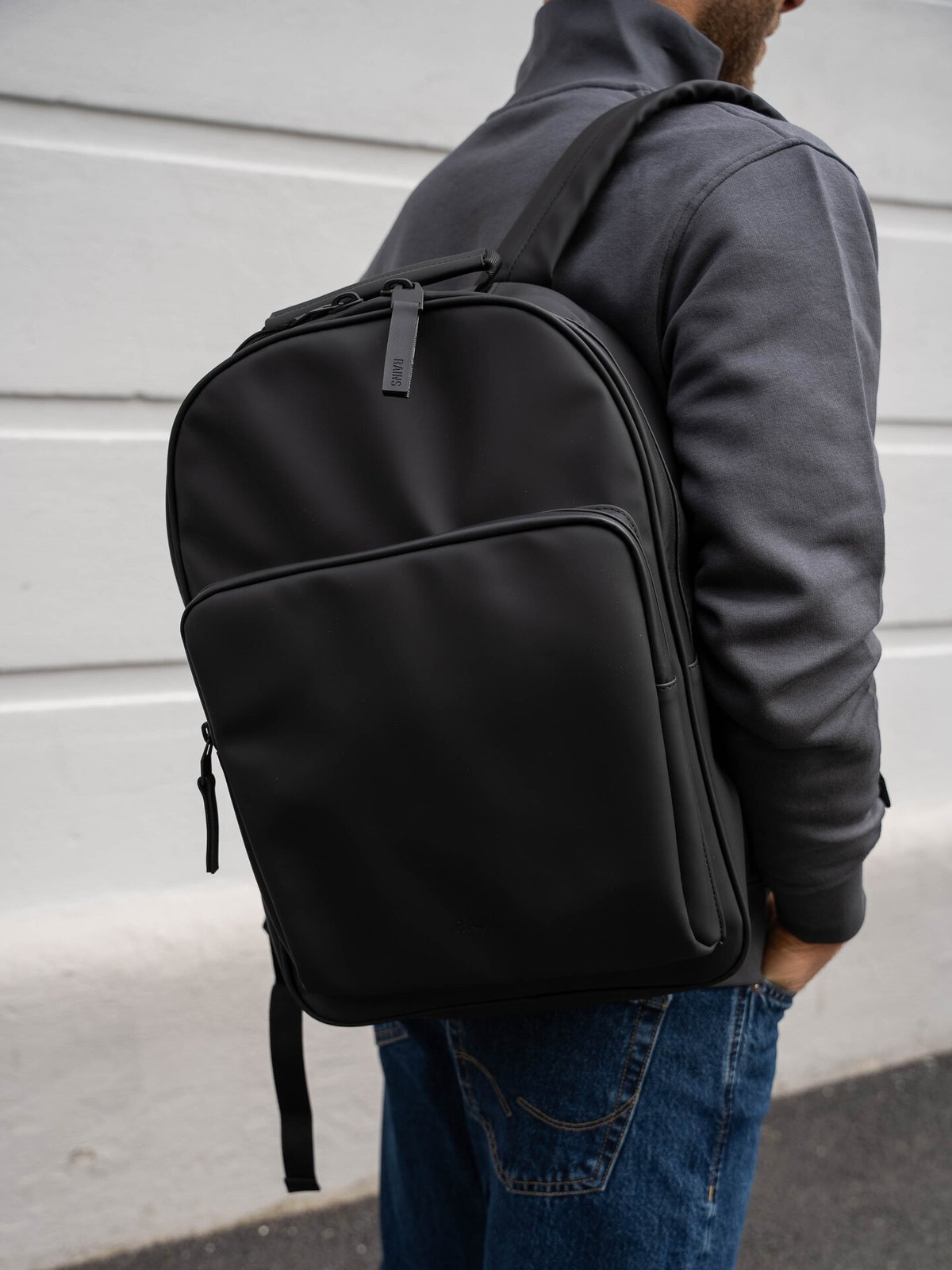 Rains Book Daypack Large Black