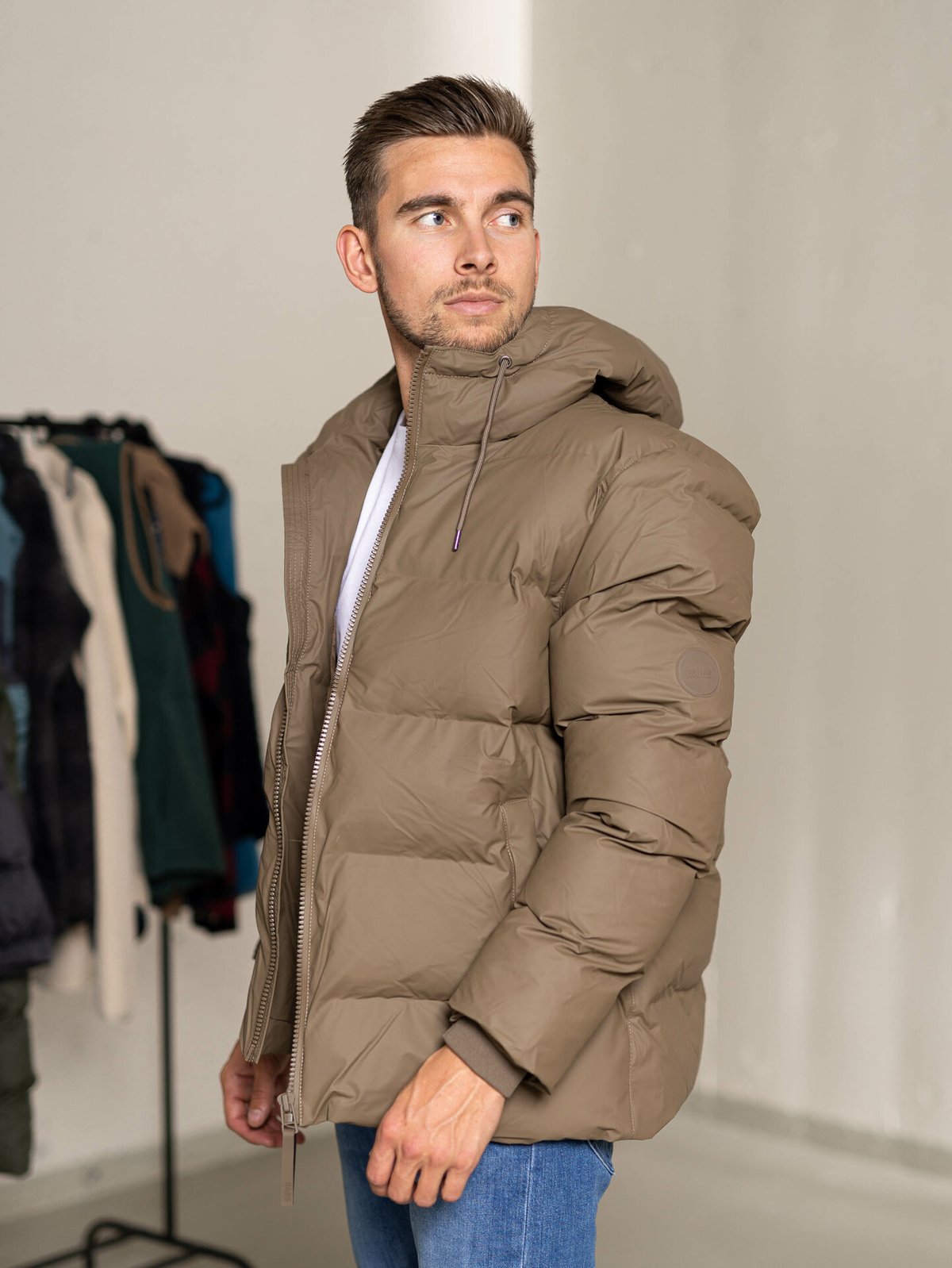 Rains Puffer Jacket Wood
