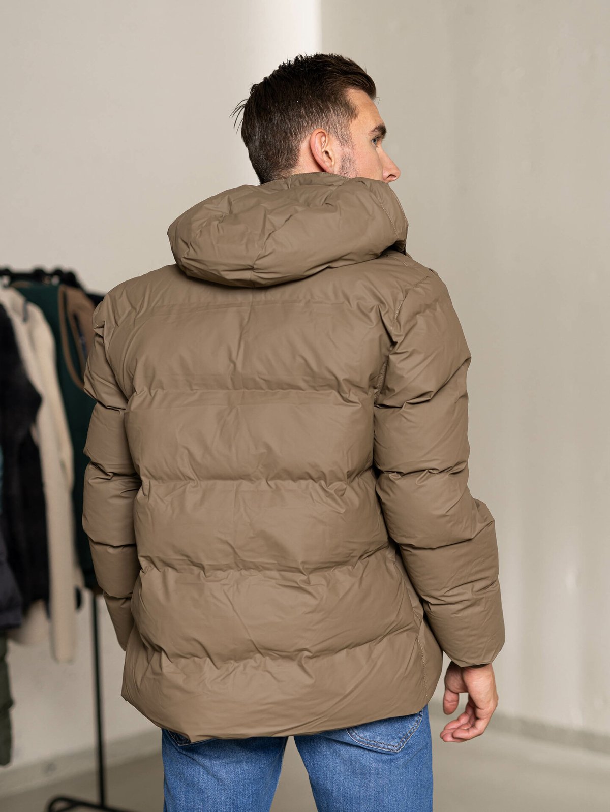 Rains Puffer Jacket Wood