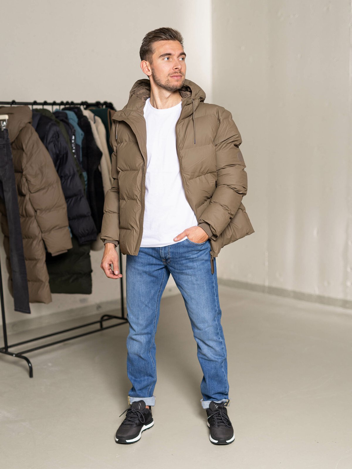 Rains Puffer Jacket Wood