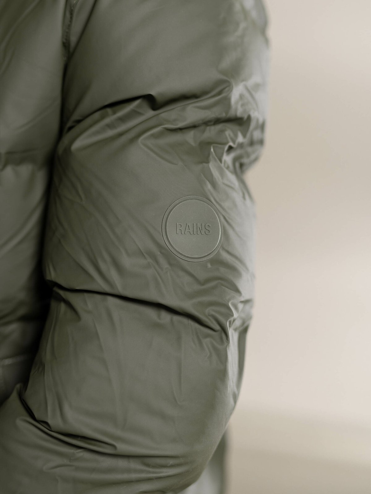 Rains Long Puffer Jacket Green