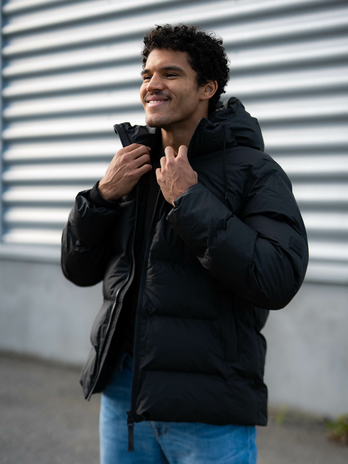 Rains Alta Puffer Jacket Black