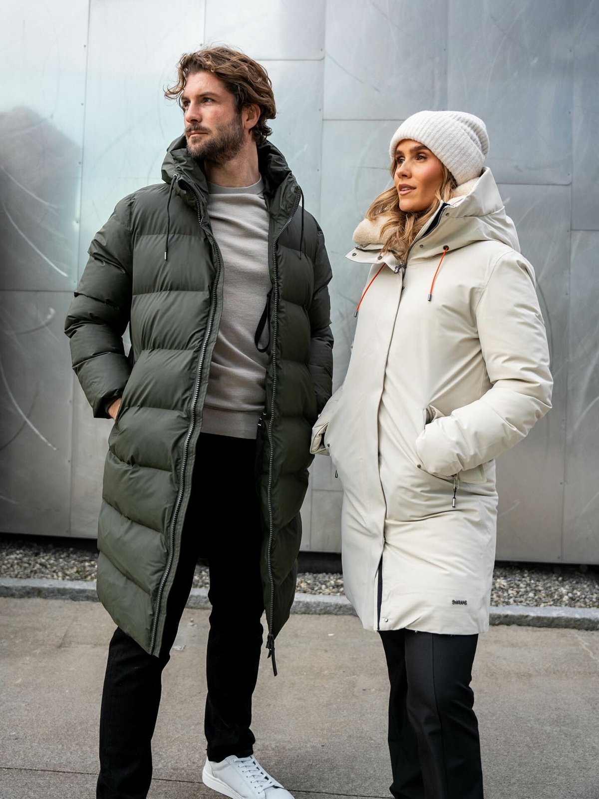 Rains Alta Longer Puffer Jacket Green