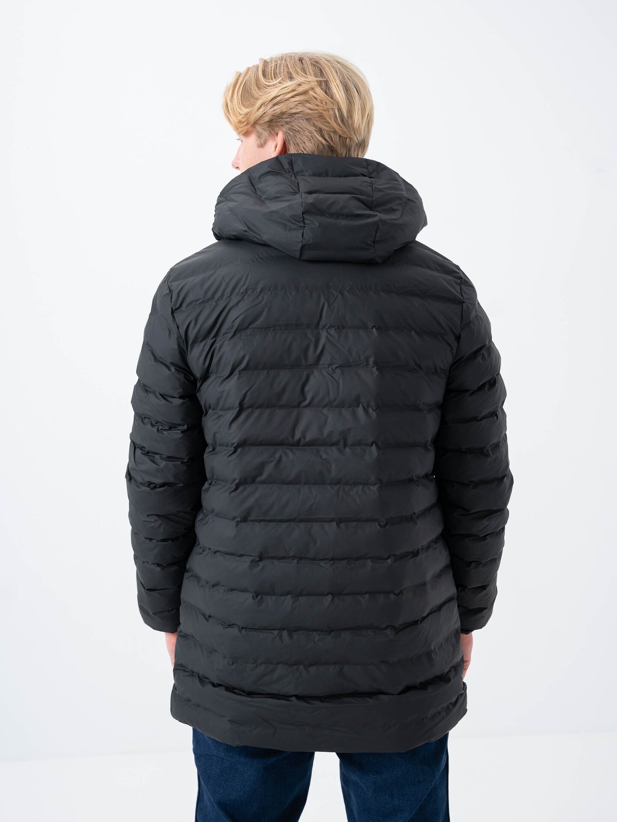 Rains Lohjal Long Puffer Jacket 01 Black