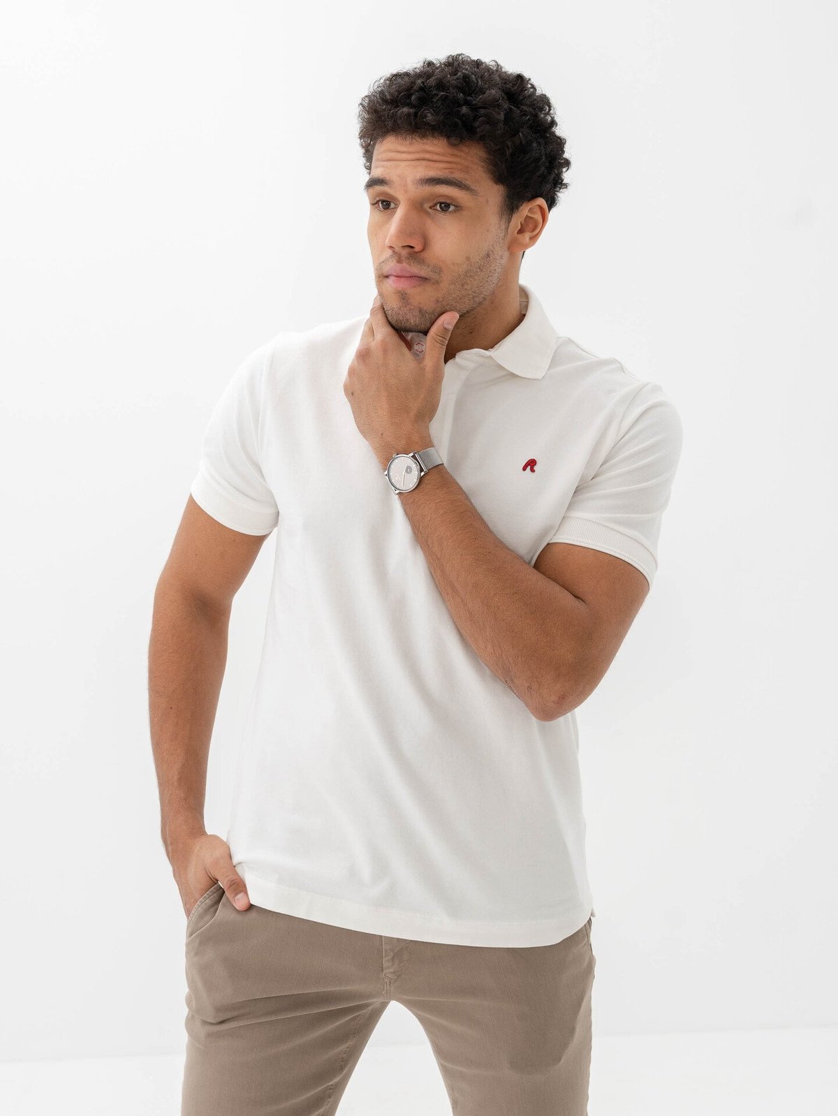 Replay Polo Tee Man White