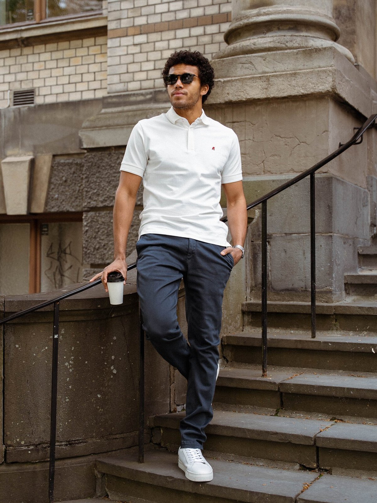 Replay Polo Tee Man White