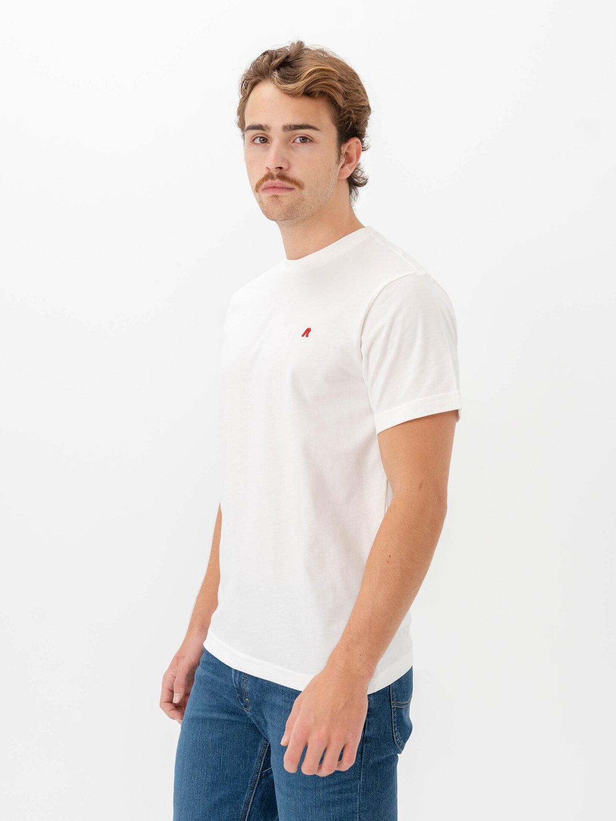 Replay Small R-Tee Man Natural White