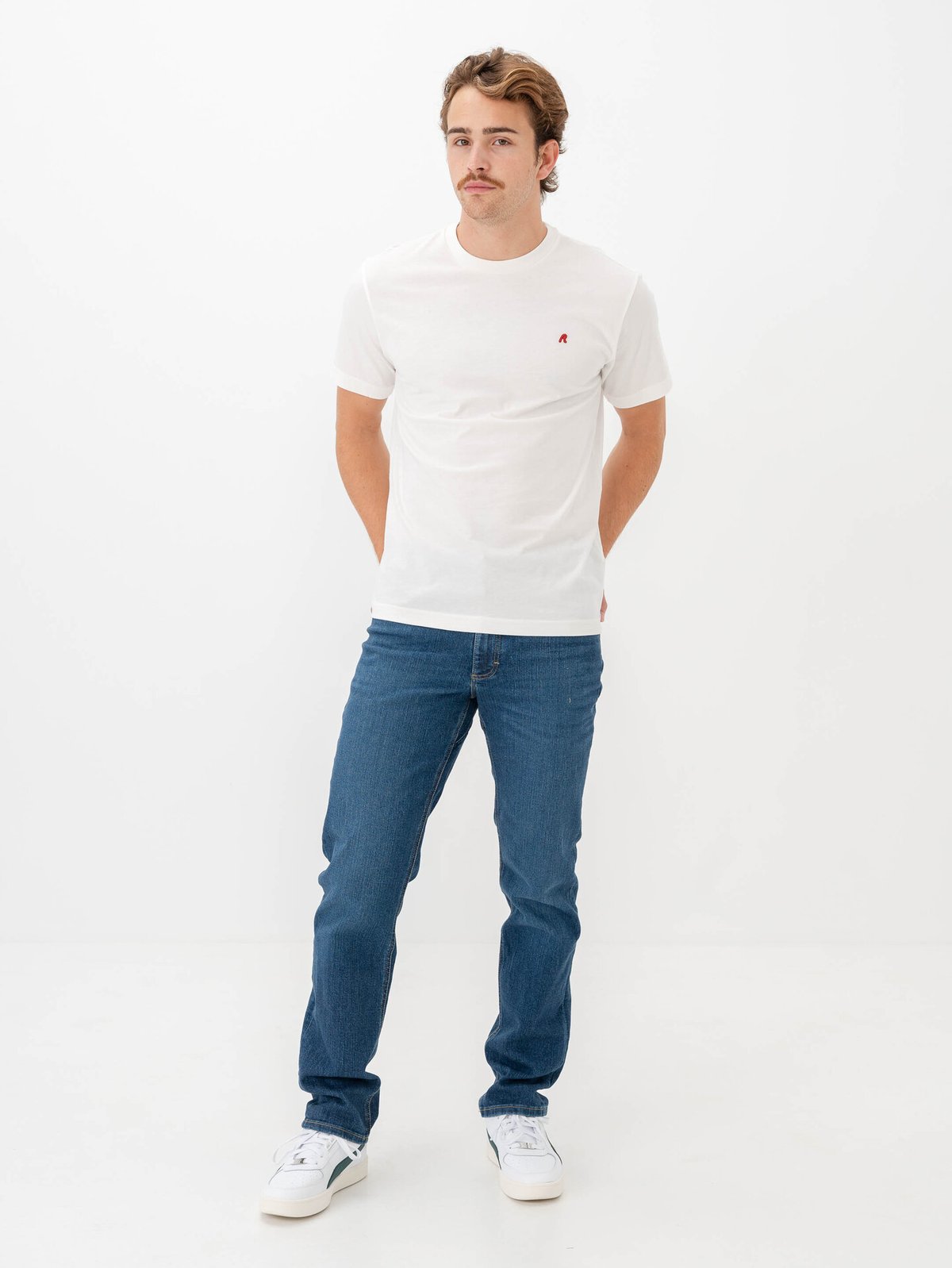 Replay Small R-Tee Man Natural White