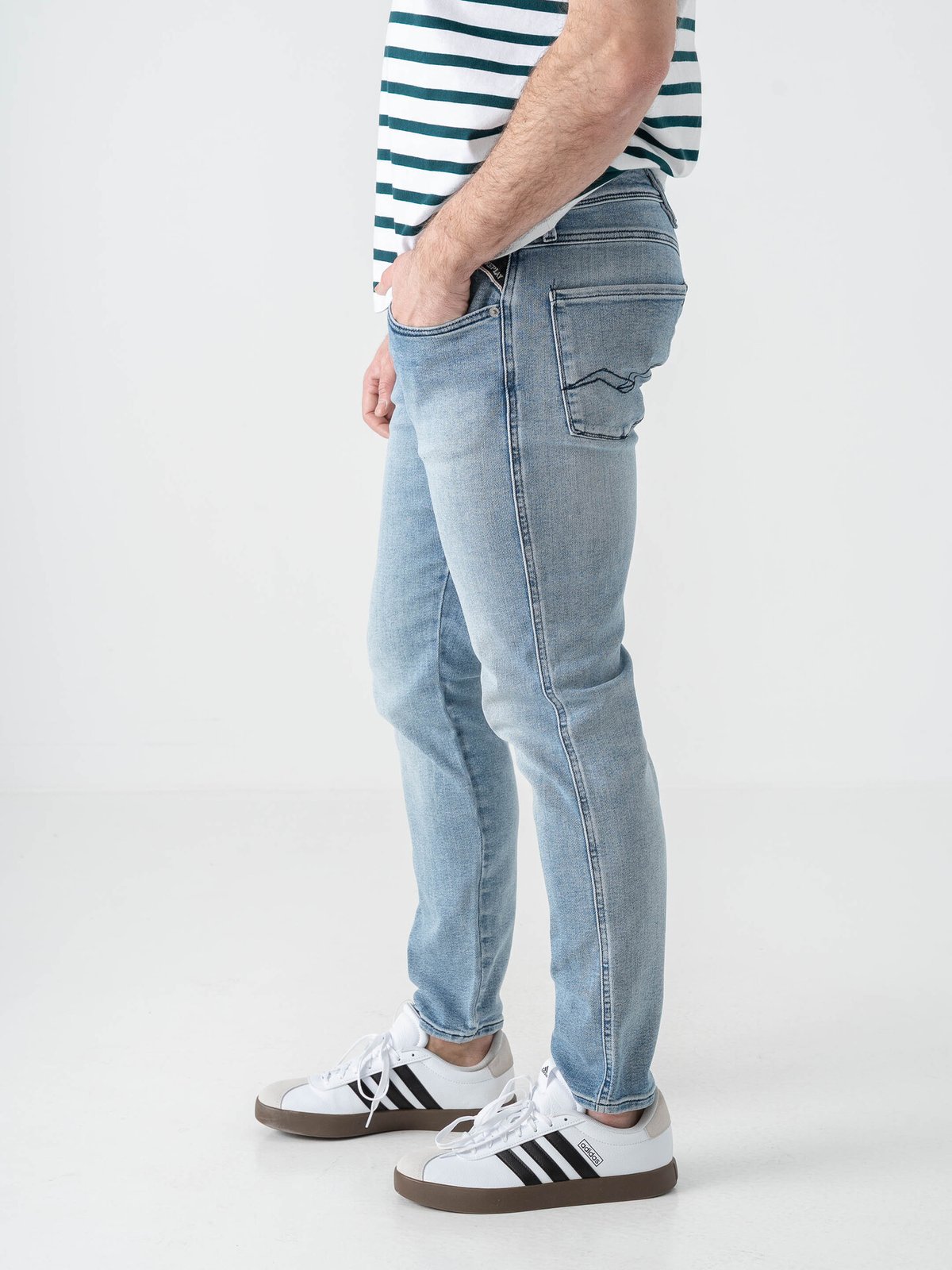 Replay Anbass Powerstretch Light Blue