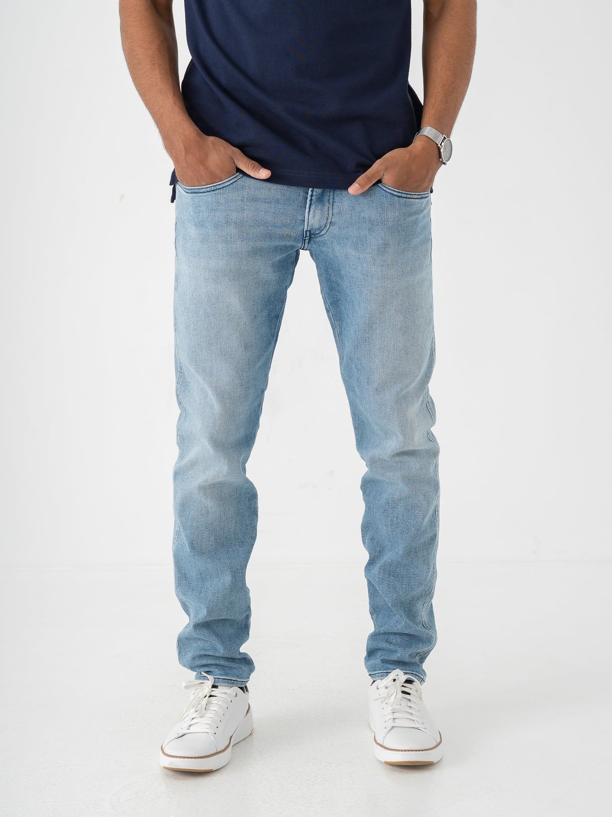 Replay Anbass Powerstretch Light Blue
