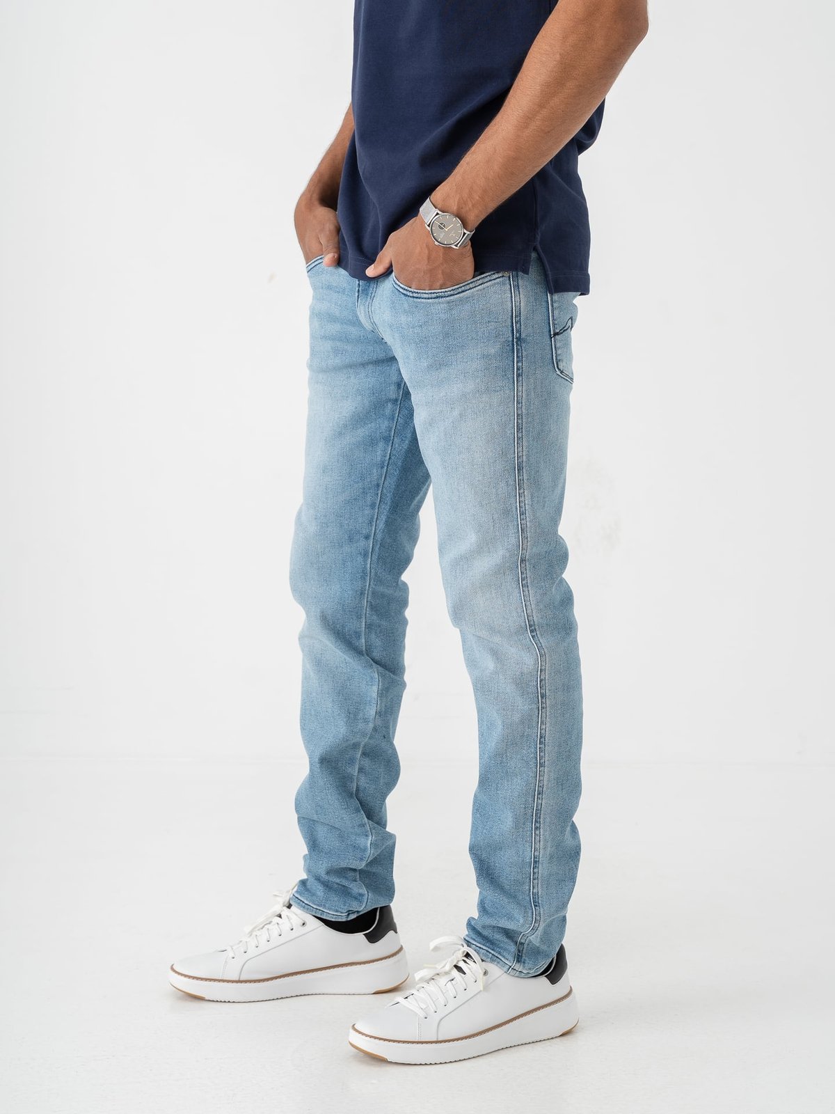 Replay Anbass Powerstretch Light Blue