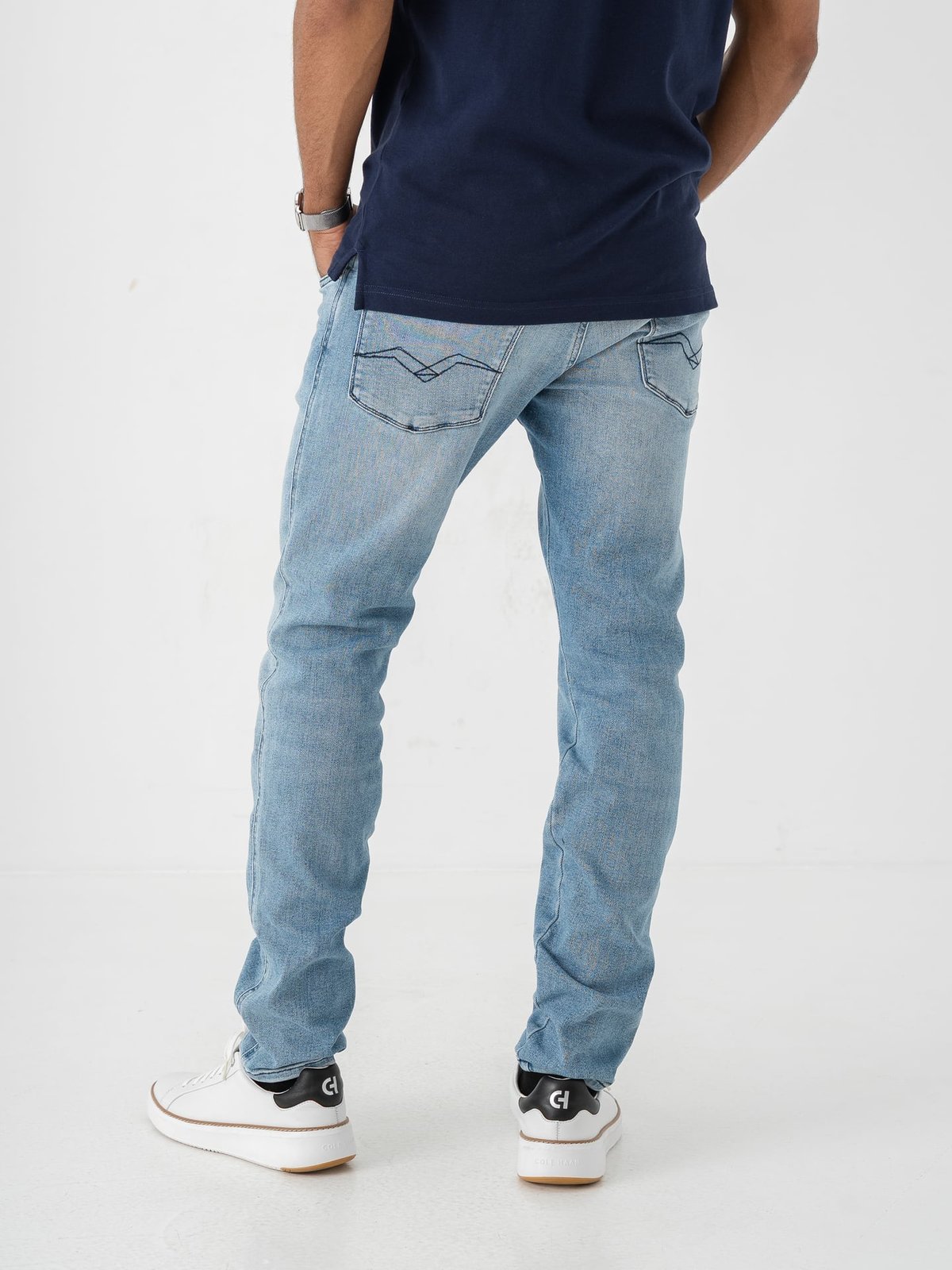 Replay Anbass Powerstretch Light Blue