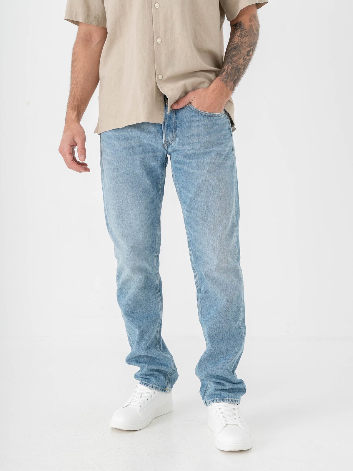 Replay Grover Non Stretch Light Blue