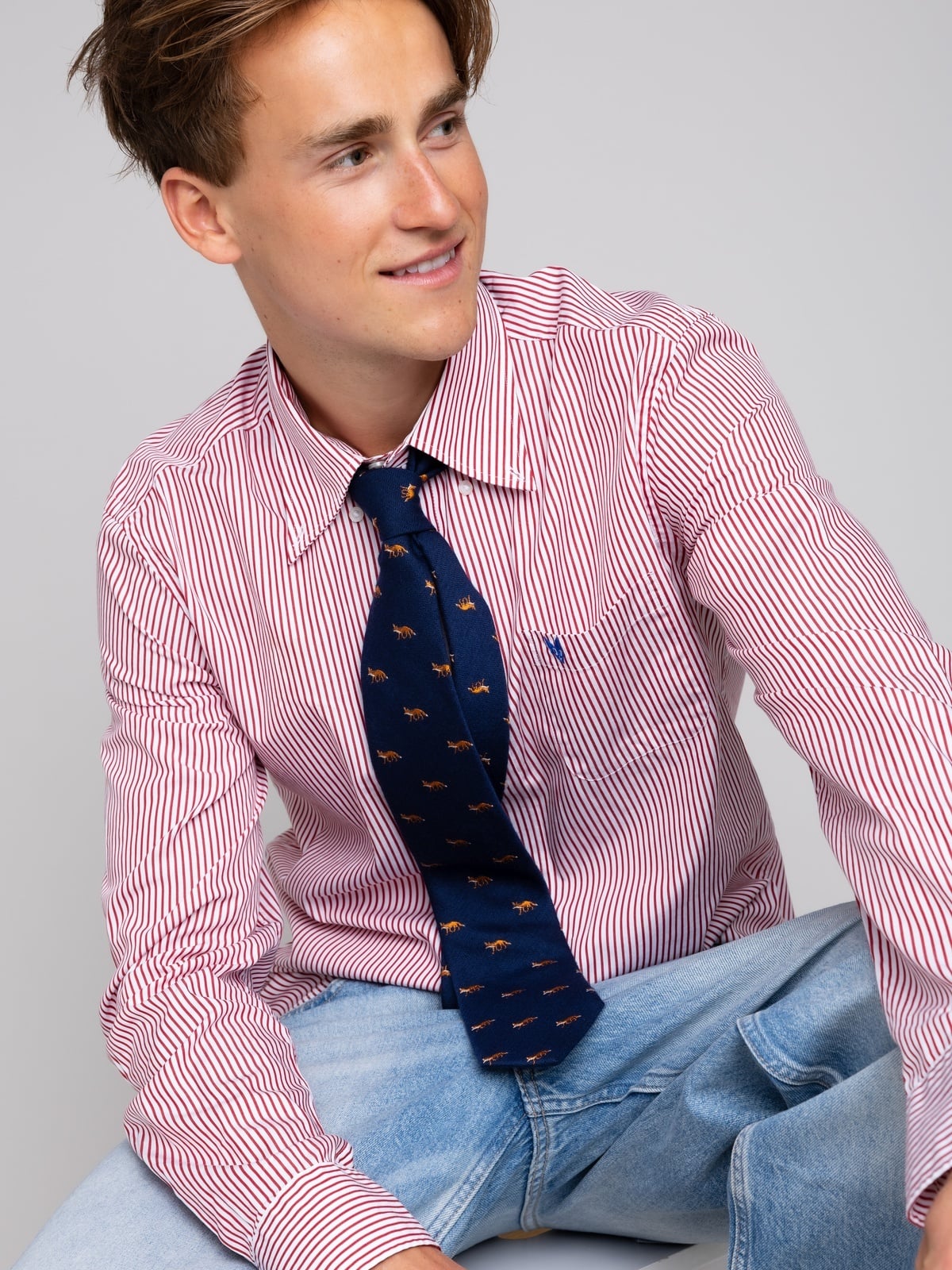 Rebeloup Country Wool Tie Blå
