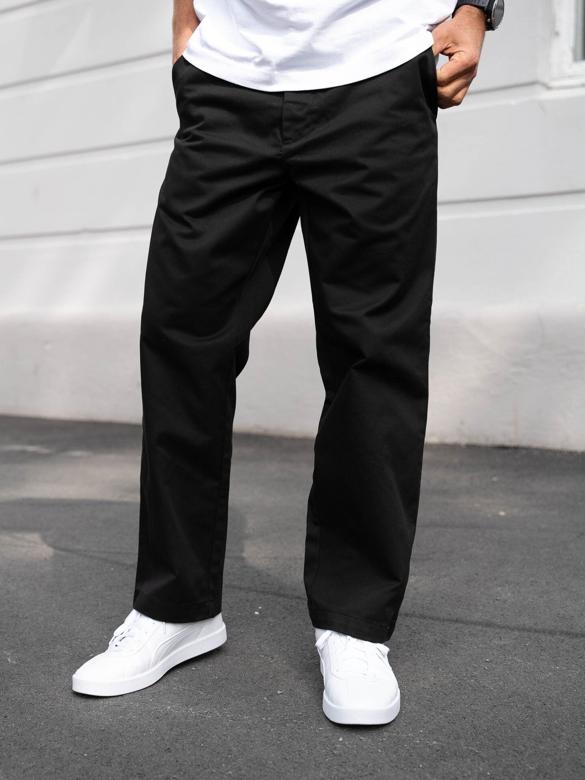 Solid Alann Cai Pants Black