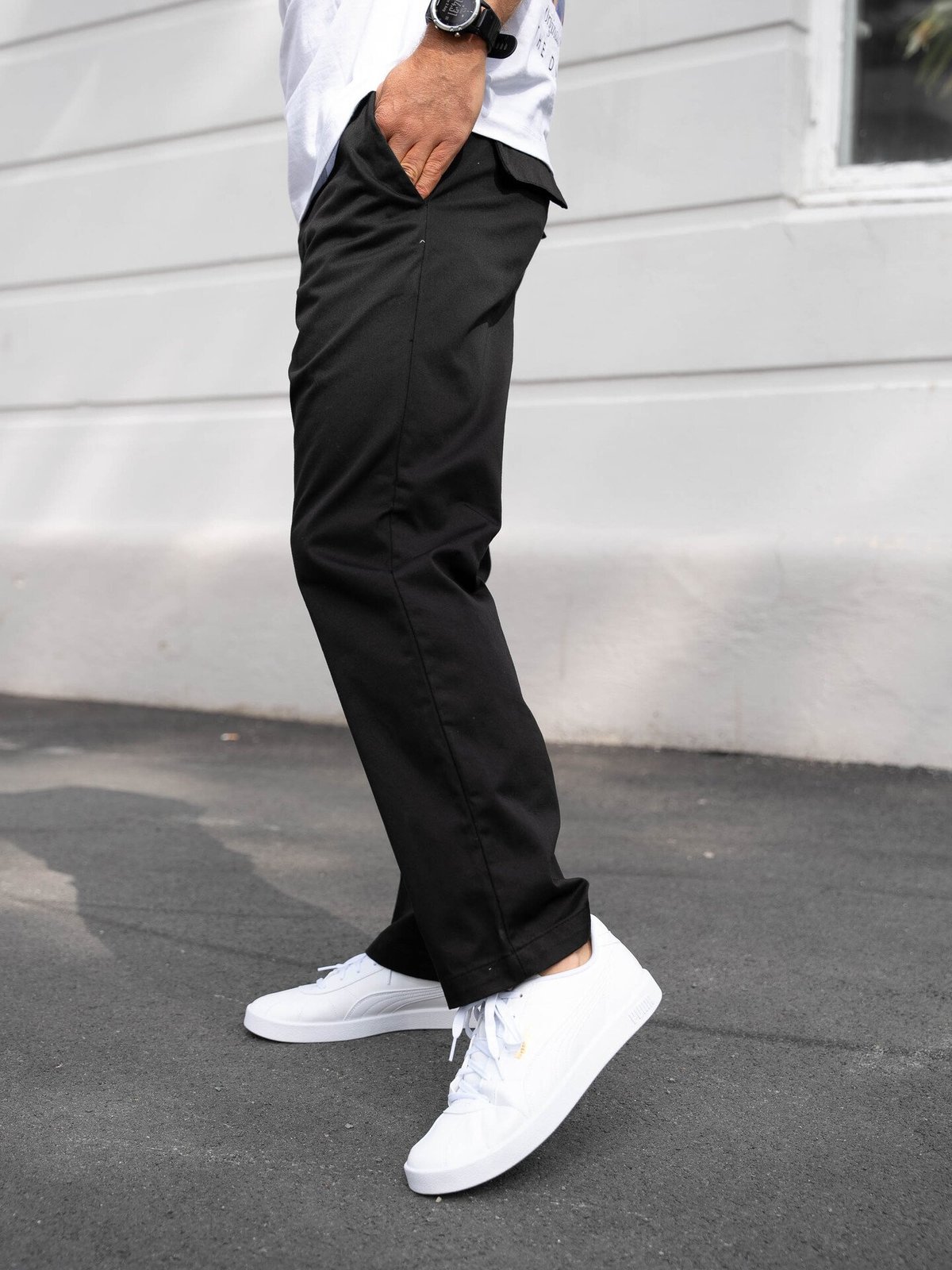 Solid Alann Cai Pants Black
