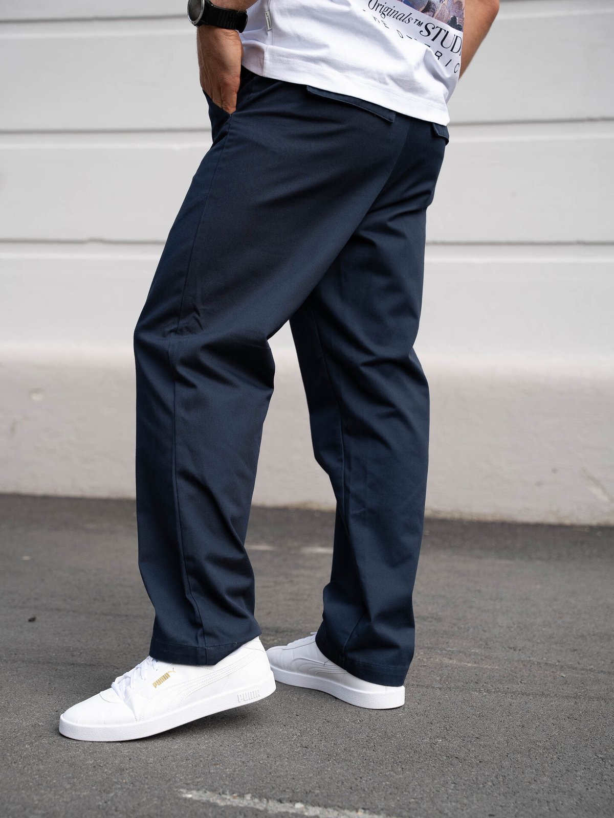 Solid Alann Cai Pants Insignia Blue