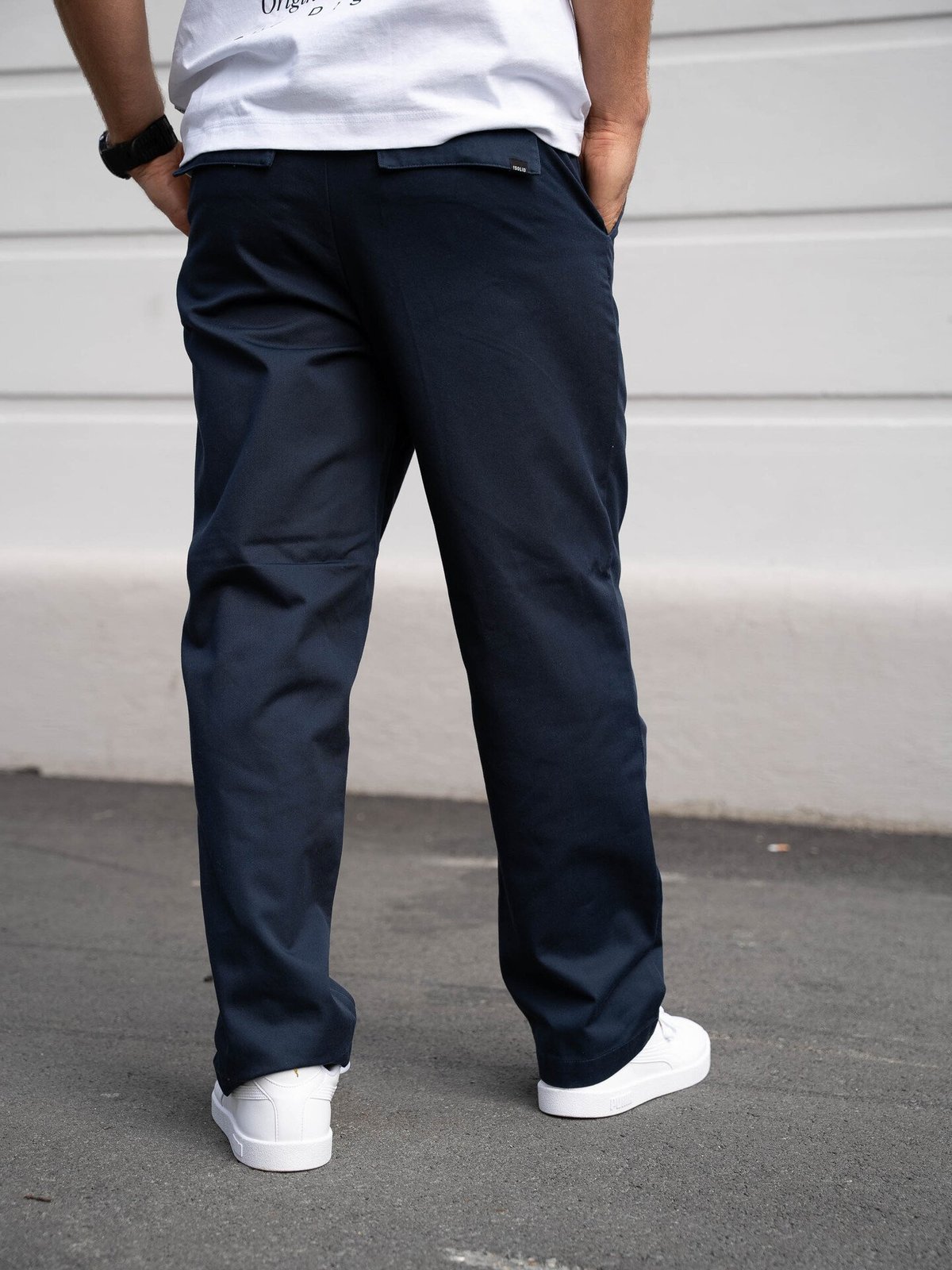 Solid Alann Cai Pants Insignia Blue