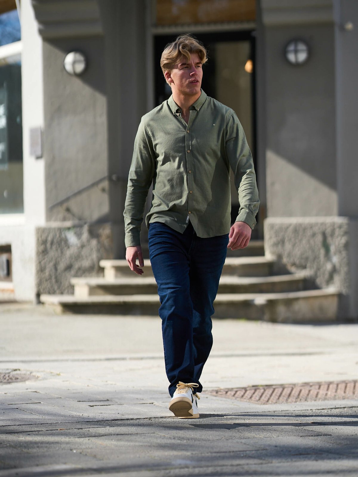 Solid Valencia Pete SH Shirt Dusty Olive Melange