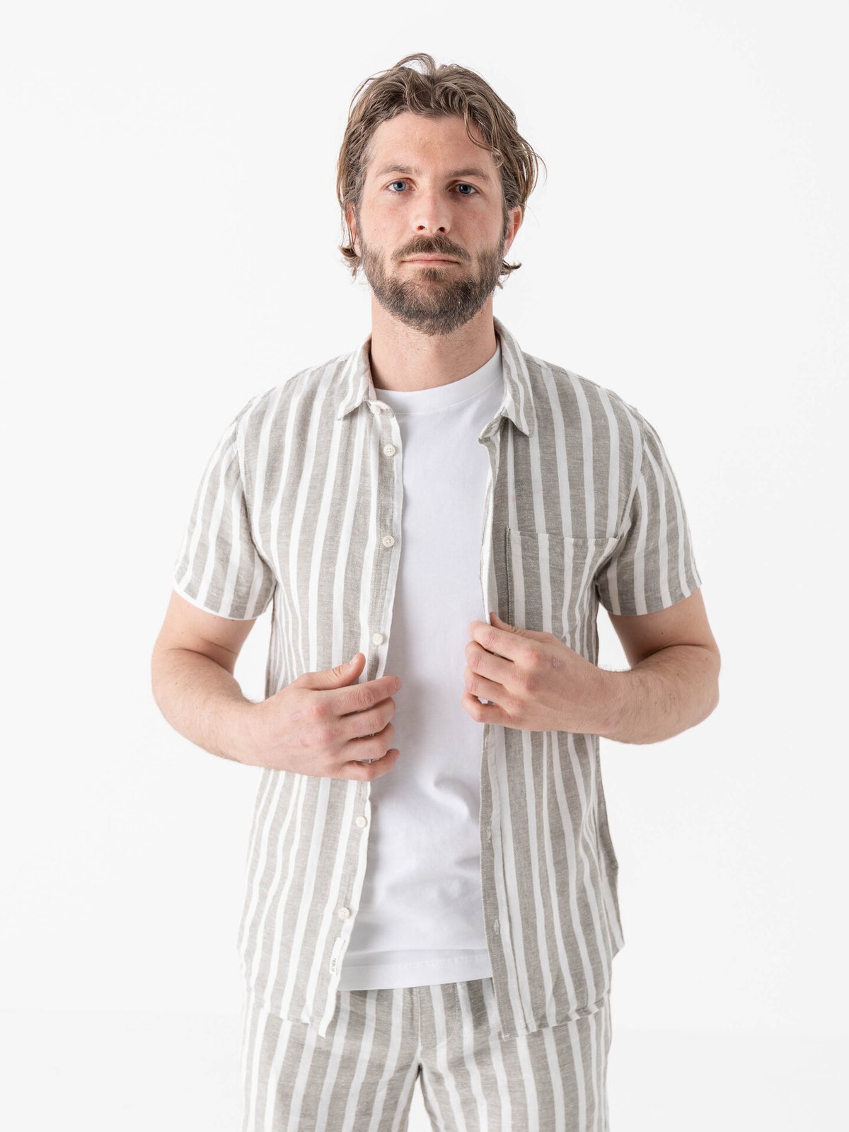 Solid Fried Shirt Vetiver