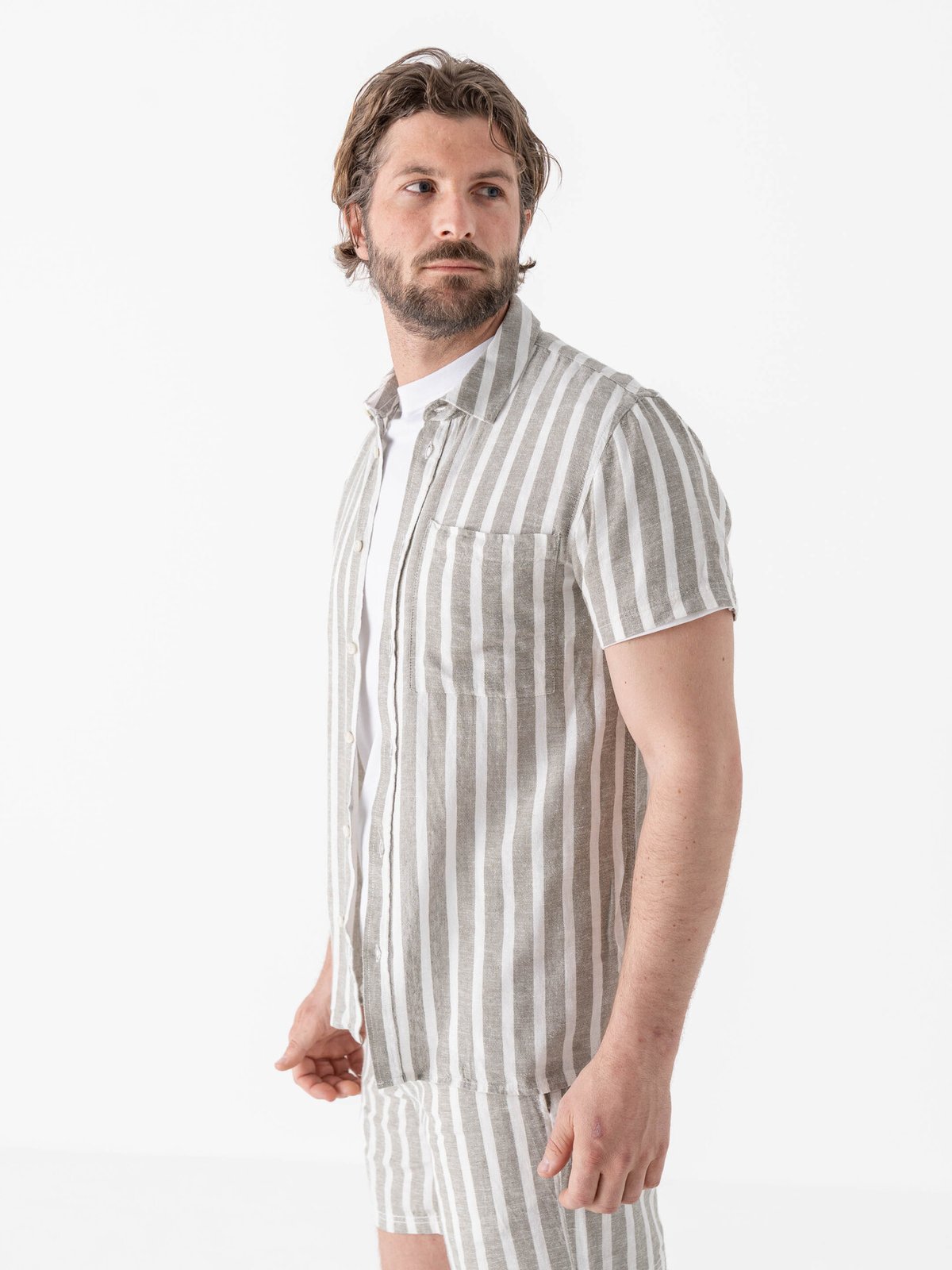 Solid Fried Shirt Vetiver