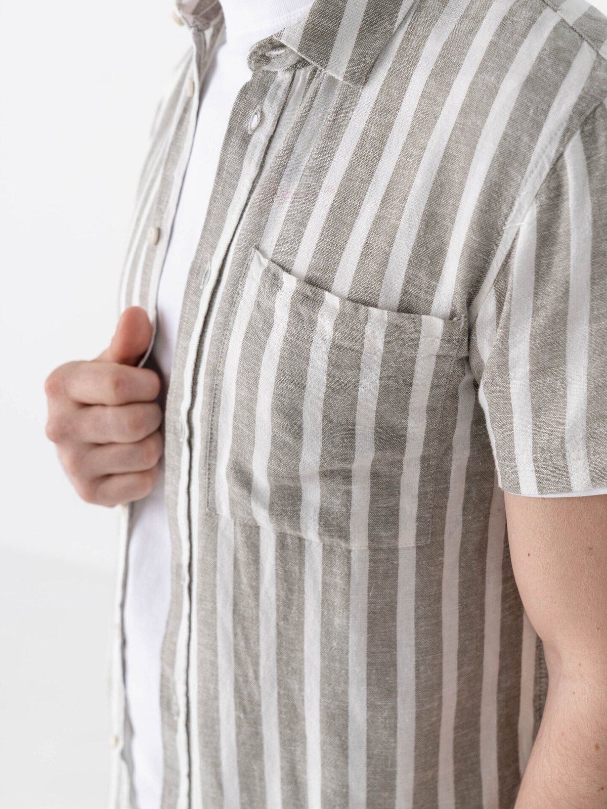 Solid Fried Shirt Vetiver