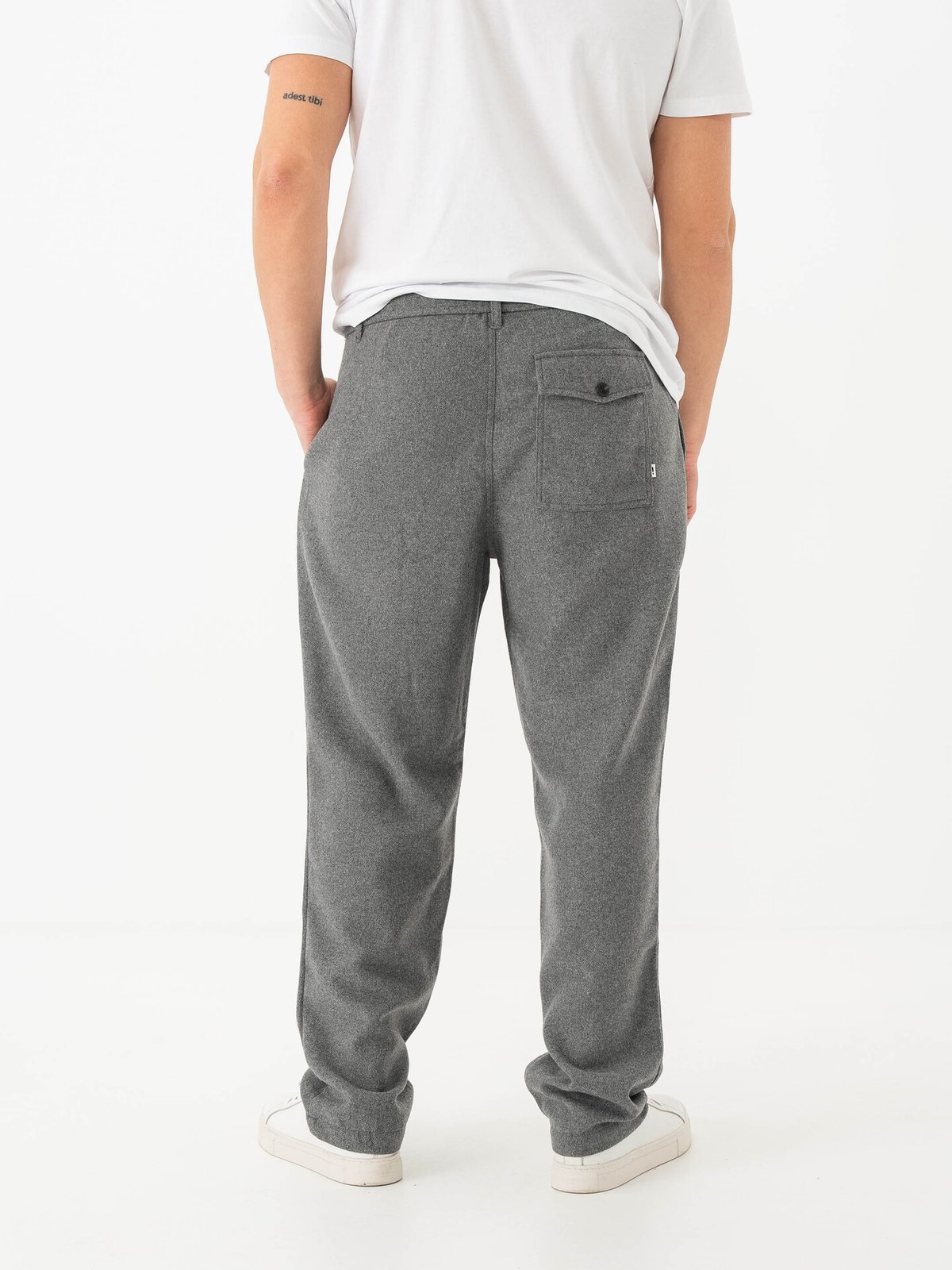 Solid Nels Liam Elas. Pants 1802011 Medium Grey Melange
