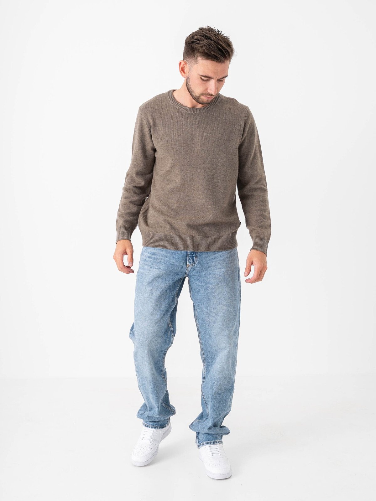 Solid Rick O-Neck Knit Bungee Cord