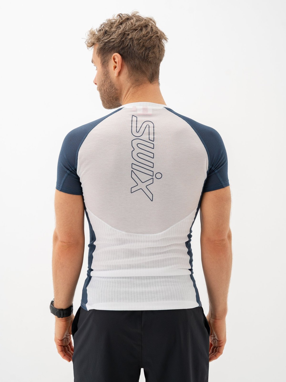 Swix RaceX Light Short Sleeve Bright White / Lake Blue