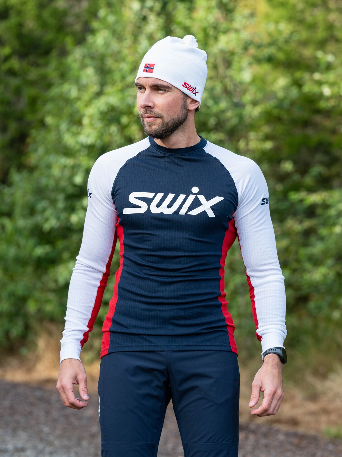 Swix RaceX Classic Long Sleeve Dark Navy/Bright White