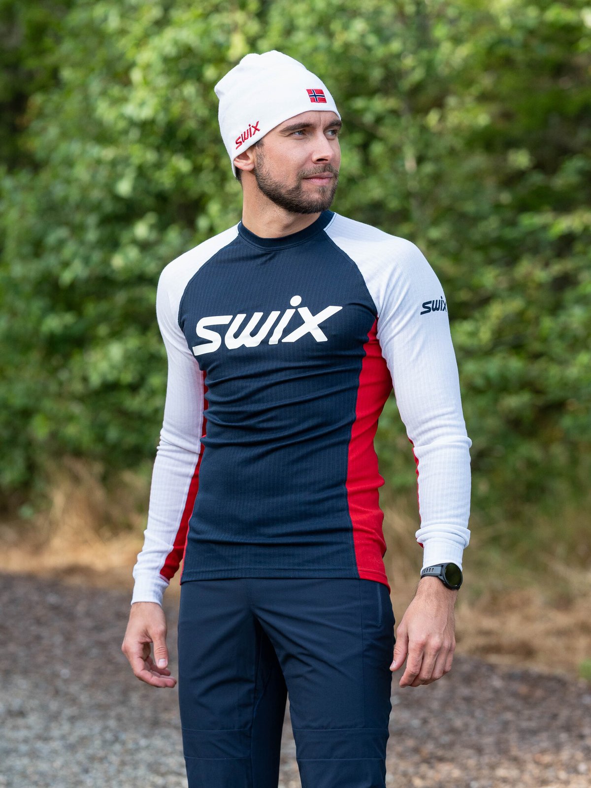 Swix RaceX Classic Long Sleeve Dark Navy/Bright White
