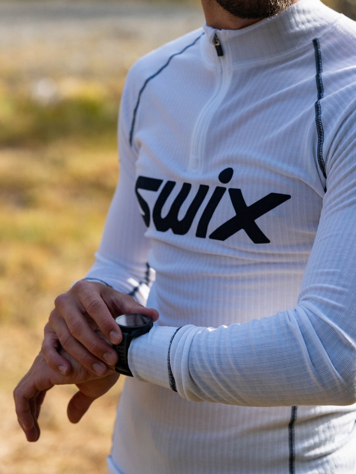 Swix RaceX Classic Half Zip Bright White/Dark Navy