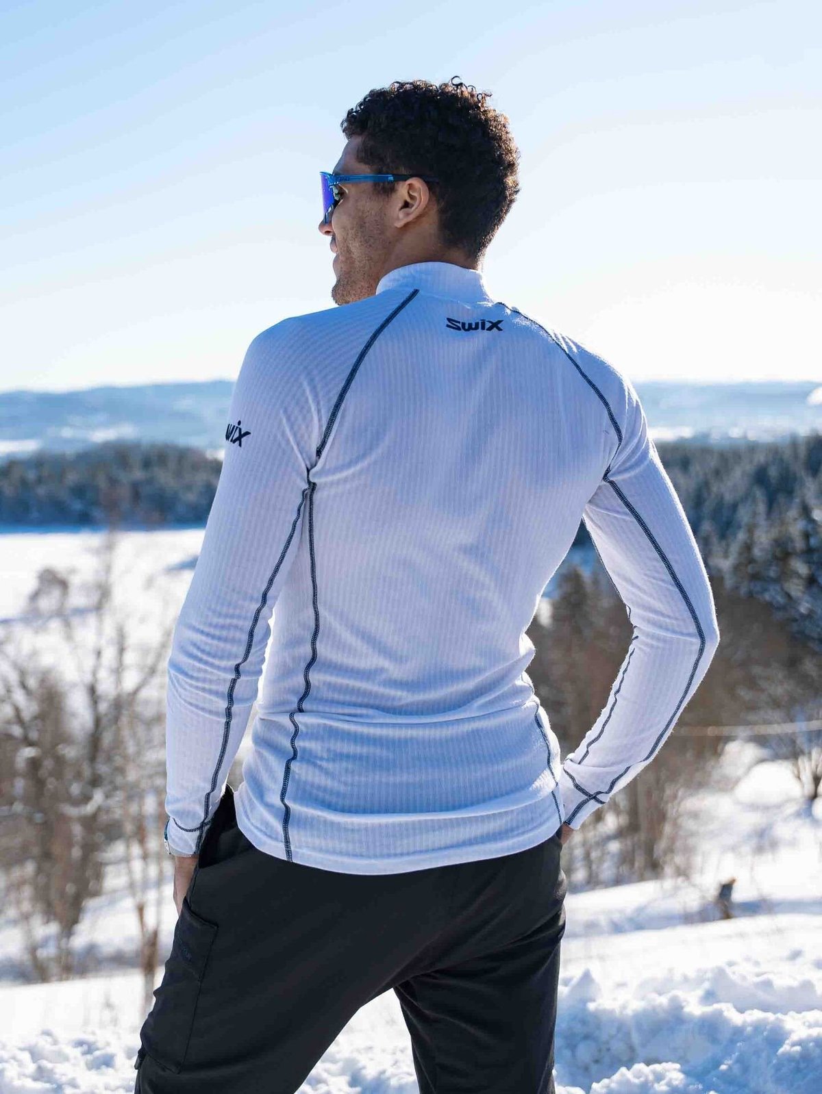 Swix RaceX Classic Half Zip Bright White/Dark Navy