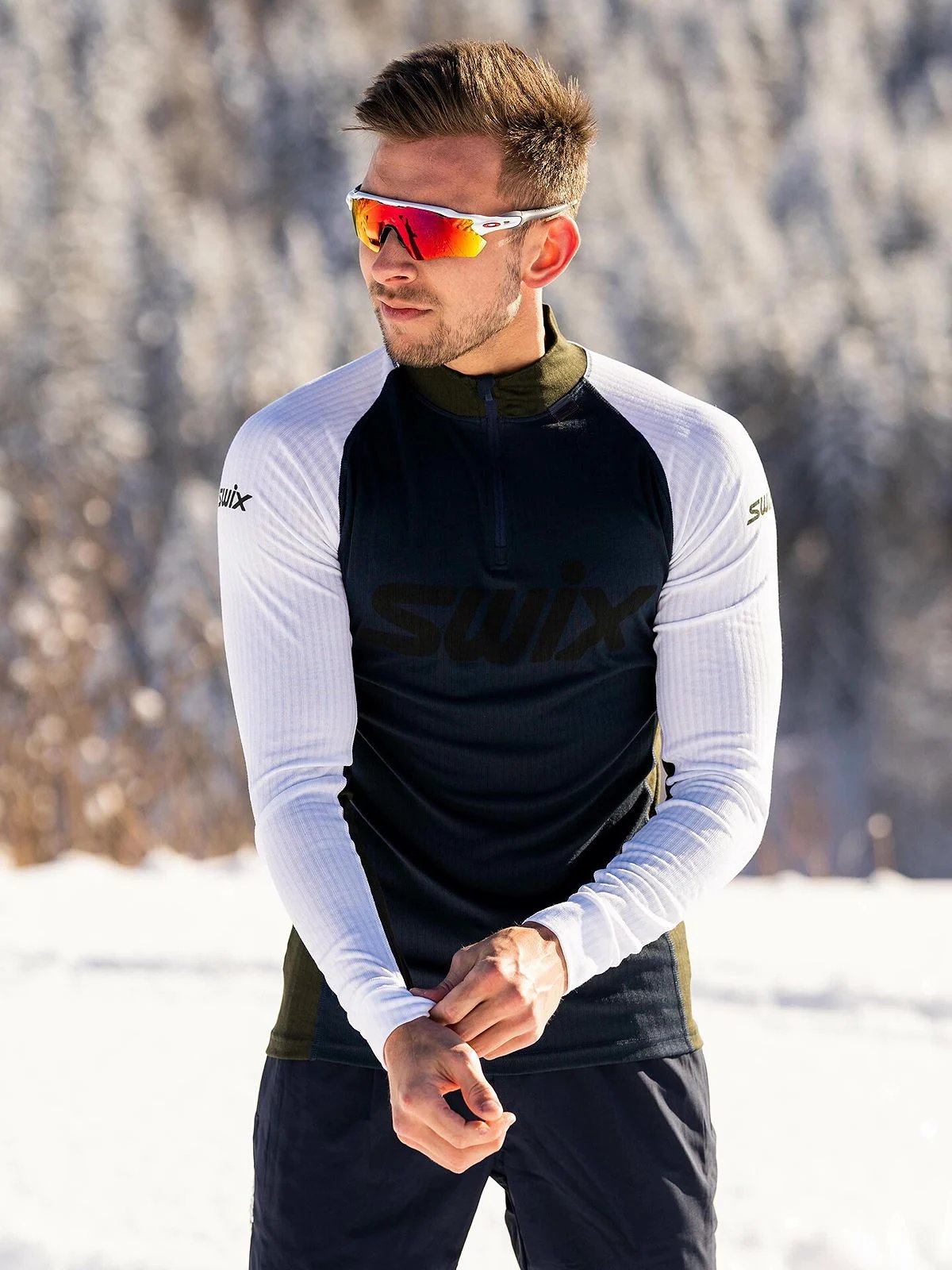 Swix RaceX Classic Half Zip Dark Navy / Bright White