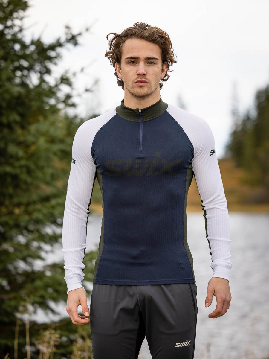 Swix RaceX Classic Half Zip Dark Navy / Bright White