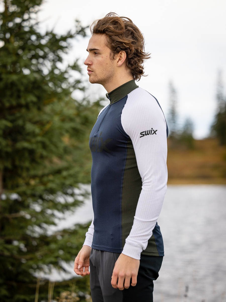 Swix RaceX Classic Half Zip Dark Navy / Bright White