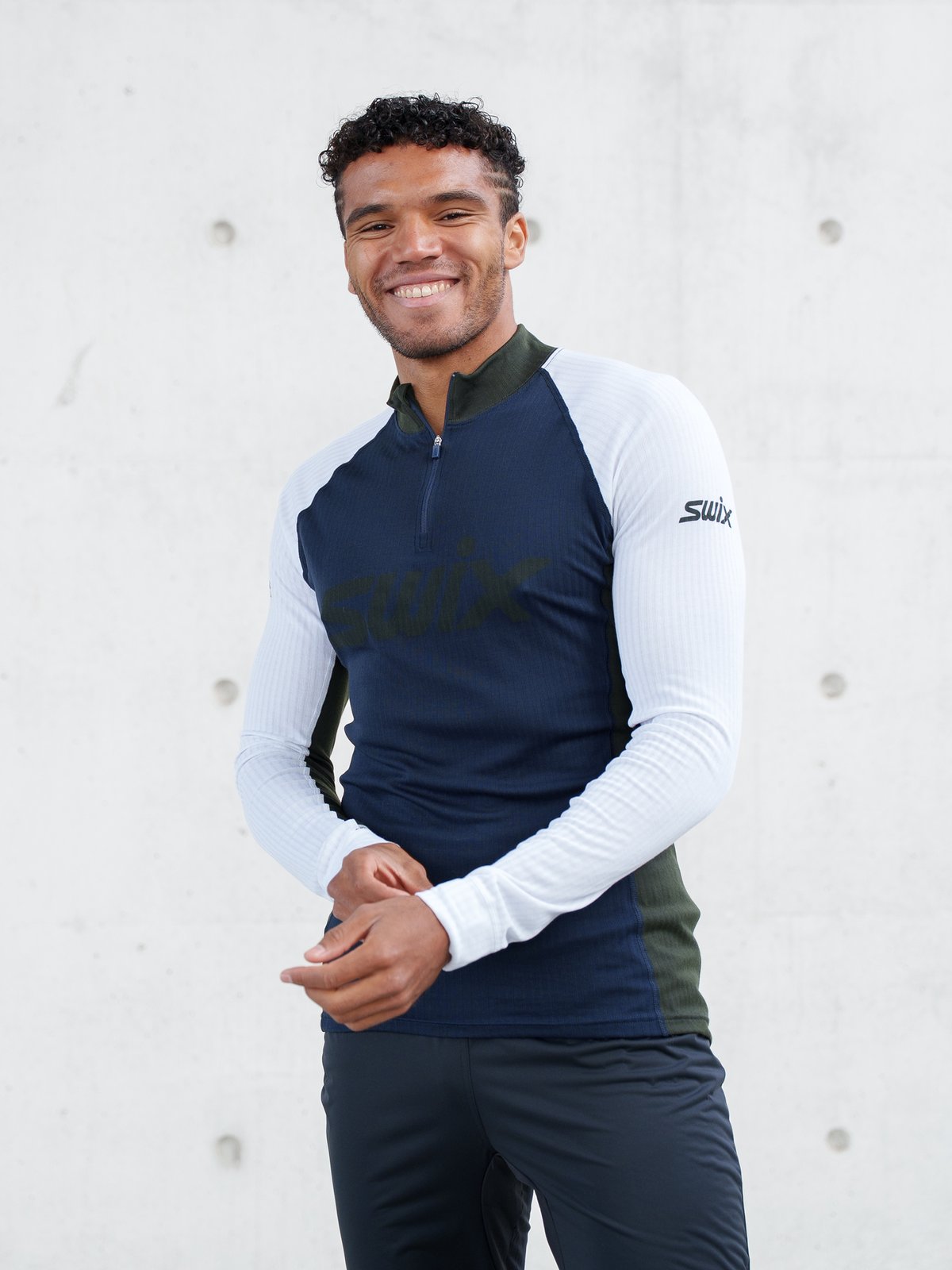 Swix RaceX Classic Half Zip Dark Navy / Bright White