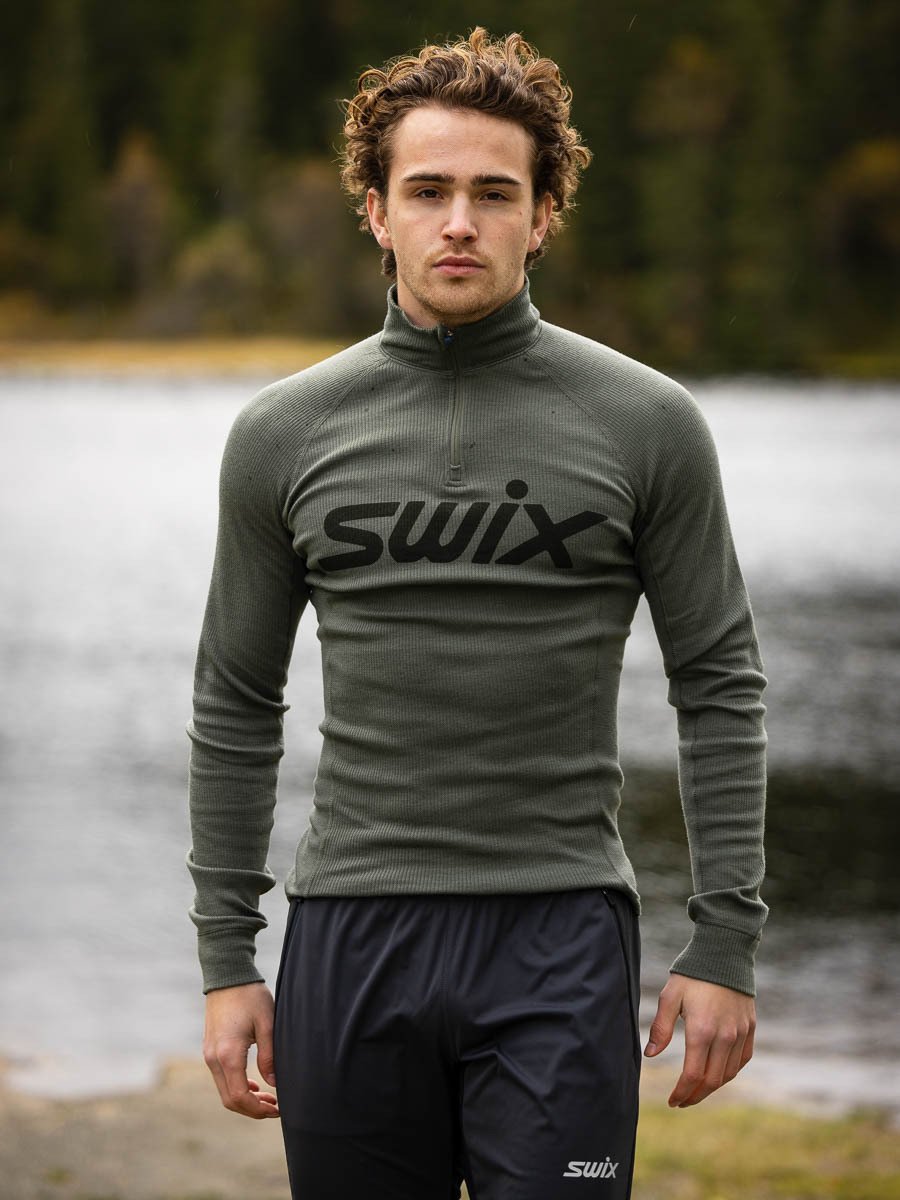 Swix RaceX Merino Half Zip Olive