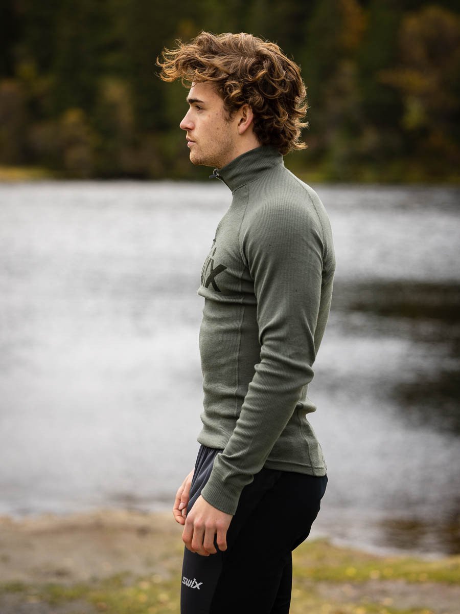 Swix RaceX Merino Half Zip Olive