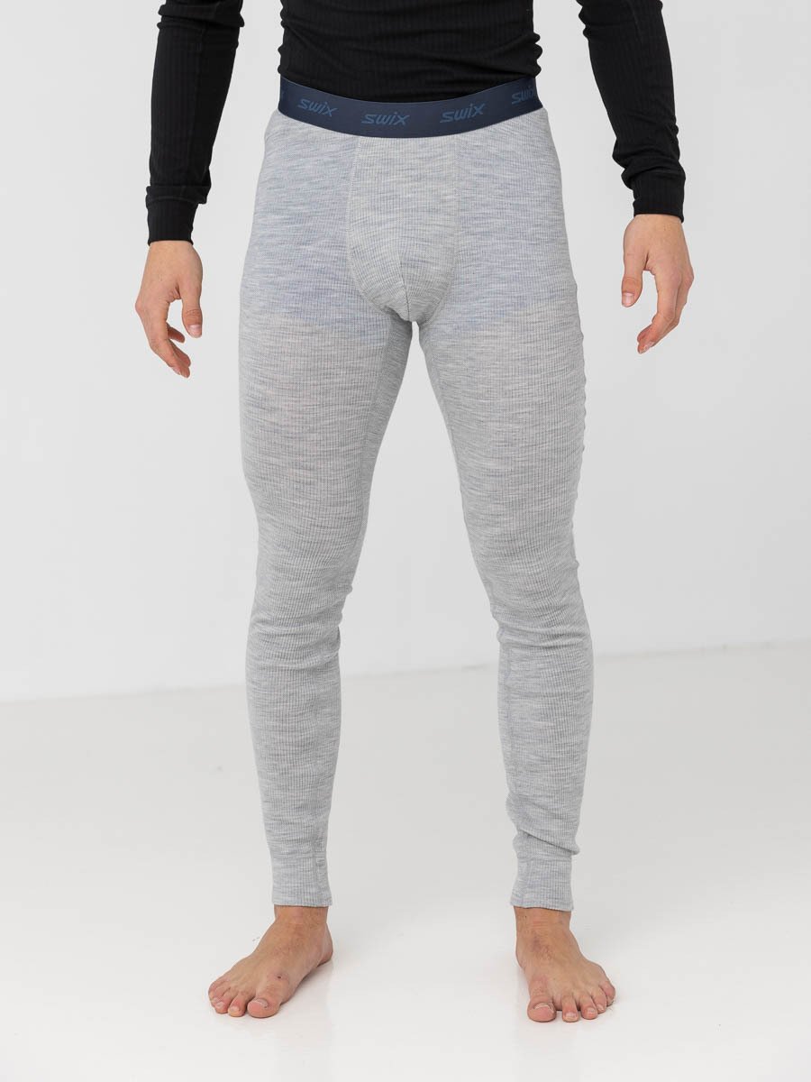 Swix RaceX Merino Pants Light Grey Melange / Dark Navy