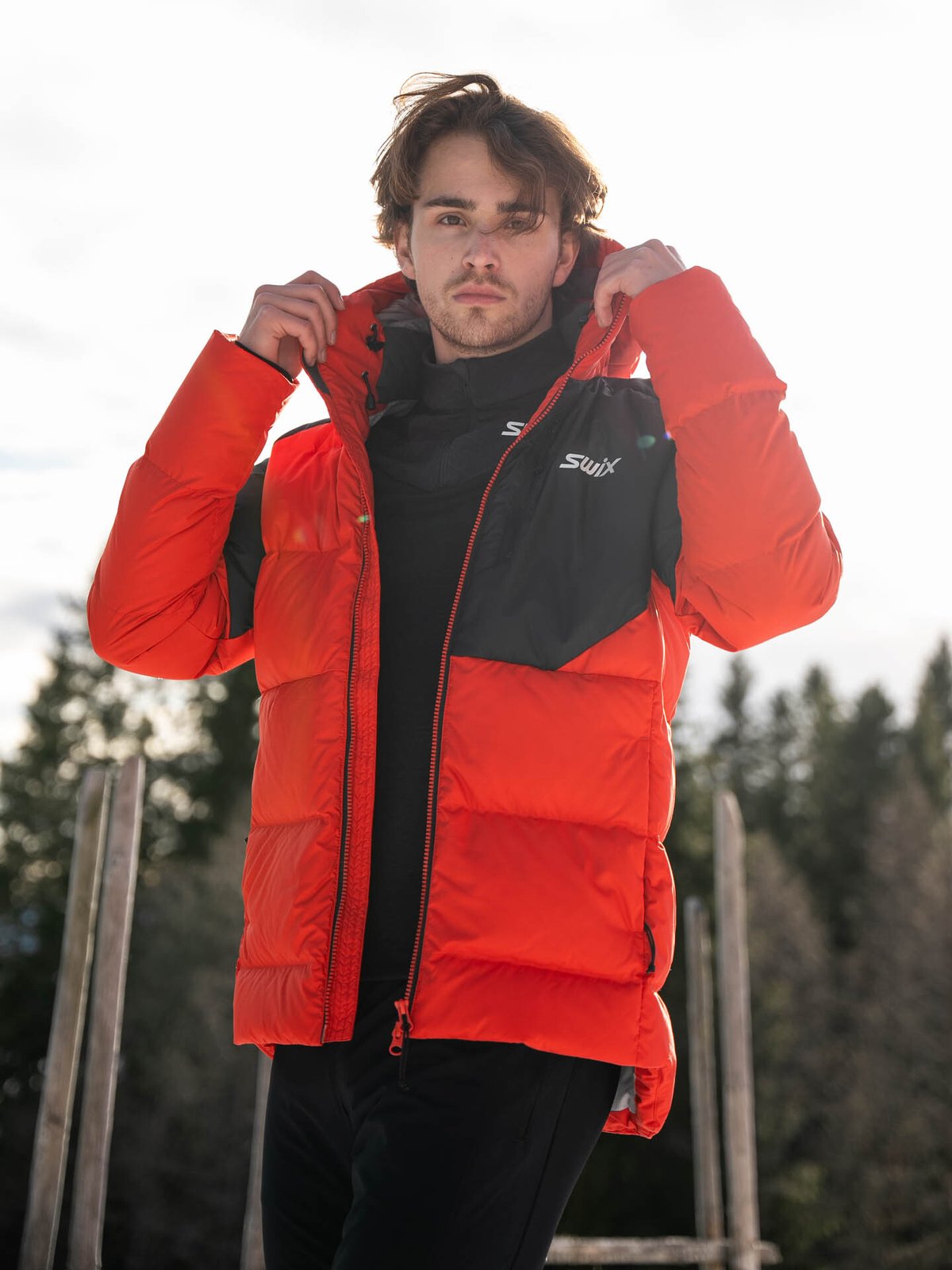 Swix Focus Down Jacket Fiery Red / Black