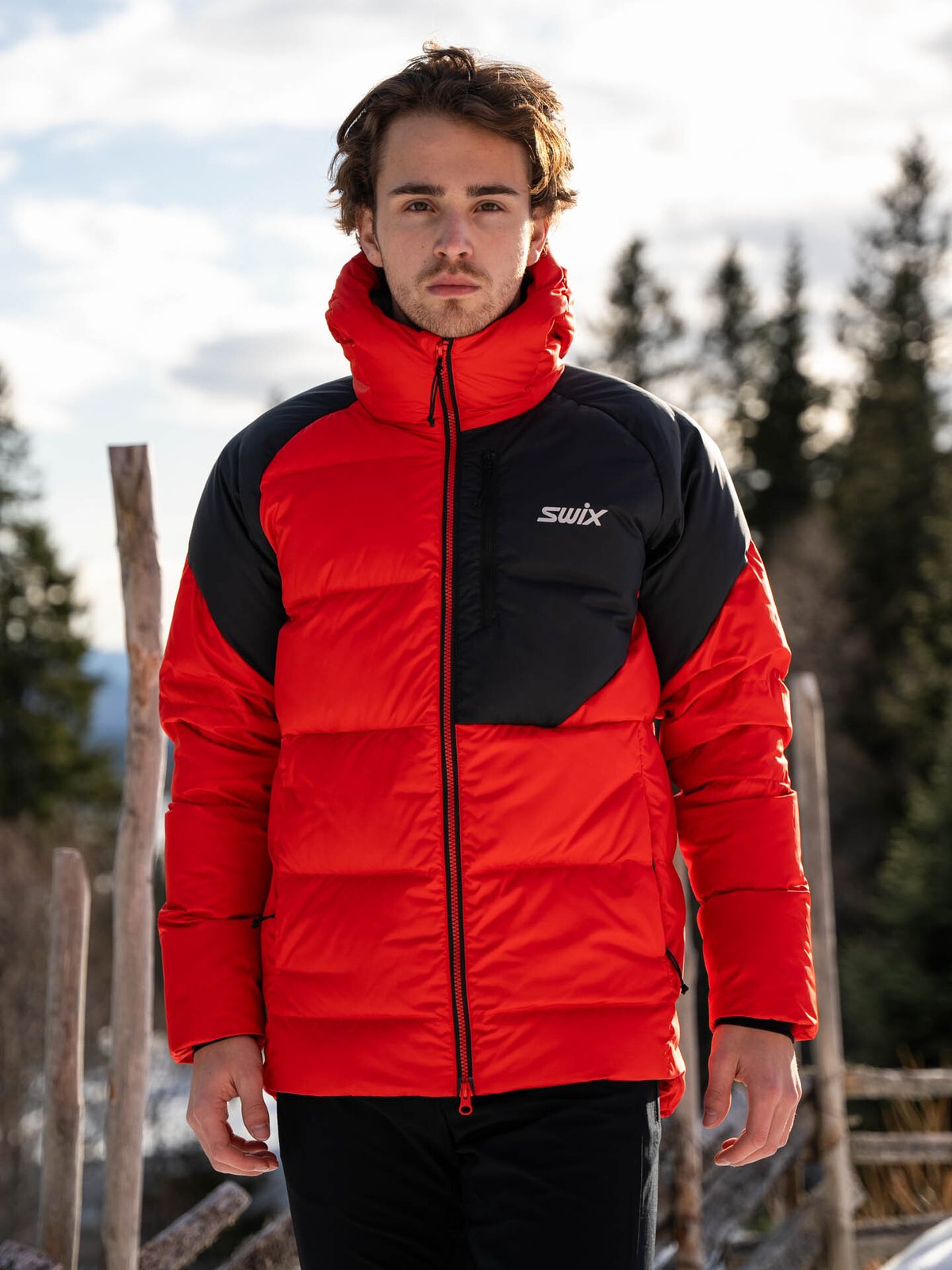 Swix Focus Down Jacket Fiery Red / Black