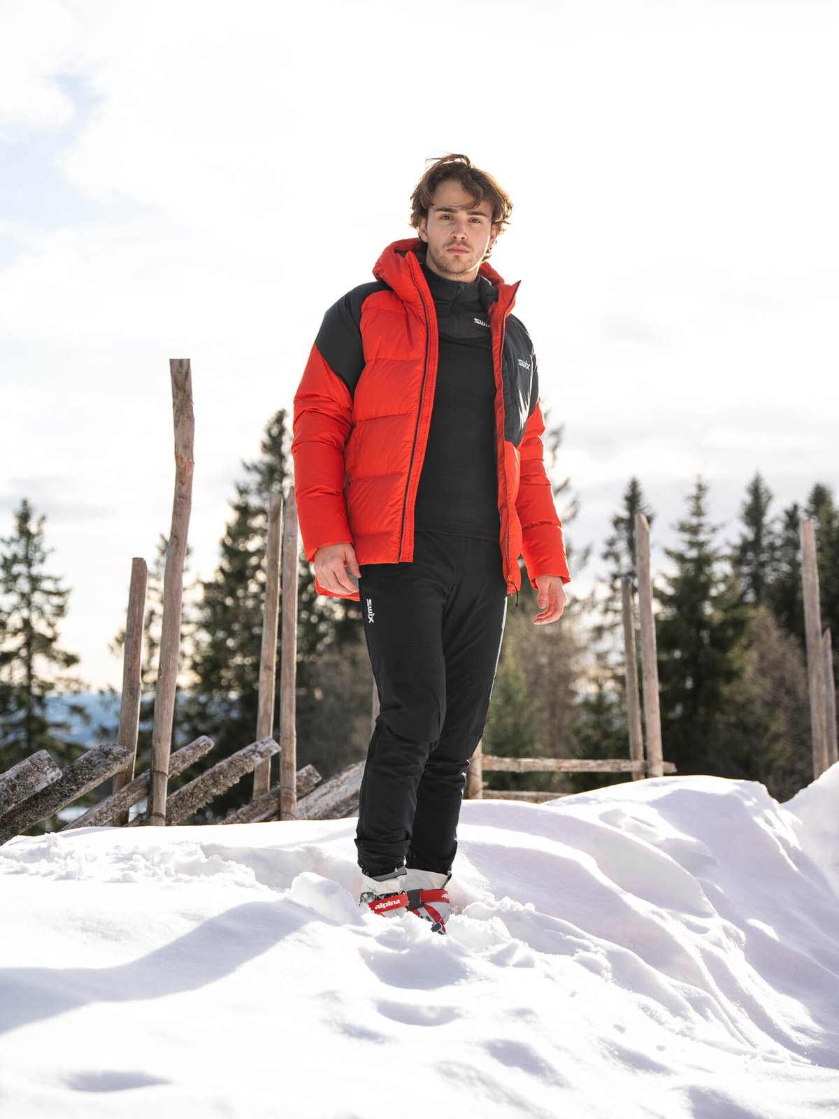 Swix Focus Down Jacket Fiery Red / Black