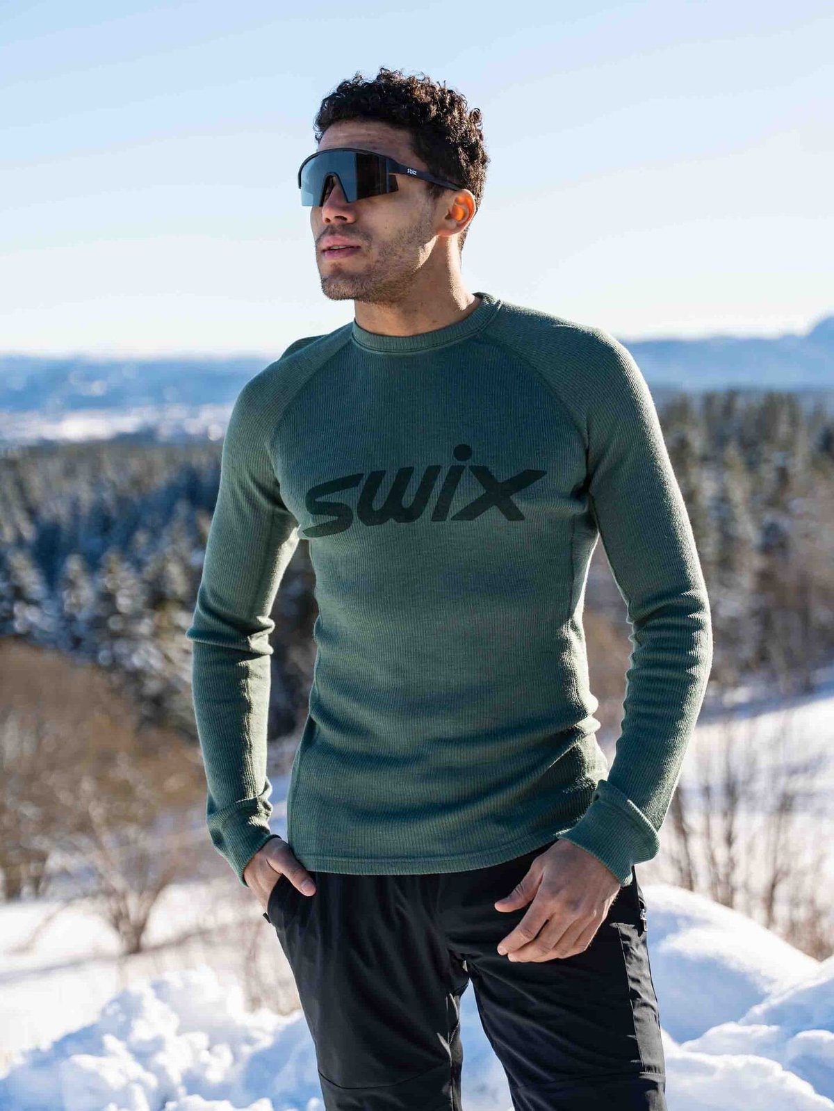 Swix RaceX Merino Long Sleeve Pine