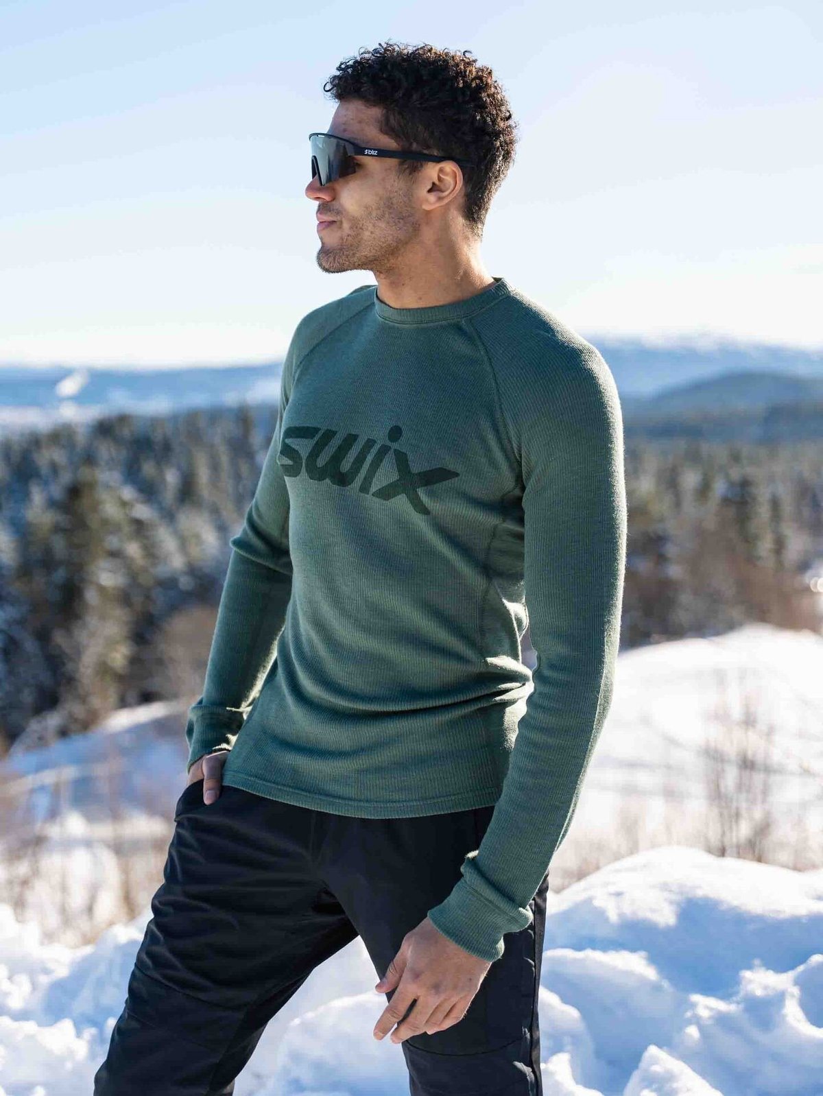 Swix RaceX Merino Long Sleeve Pine