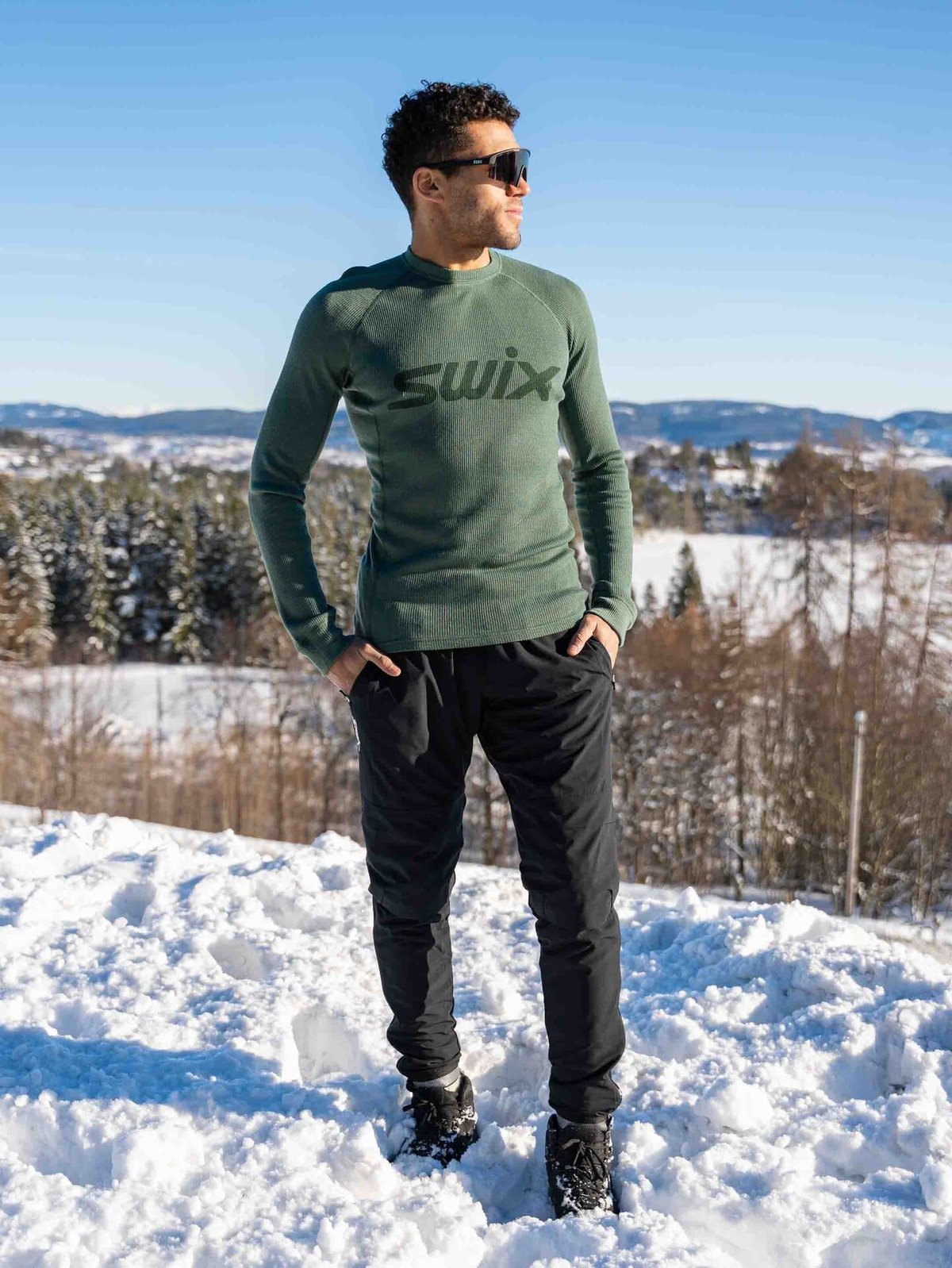 Swix RaceX Merino Long Sleeve Pine