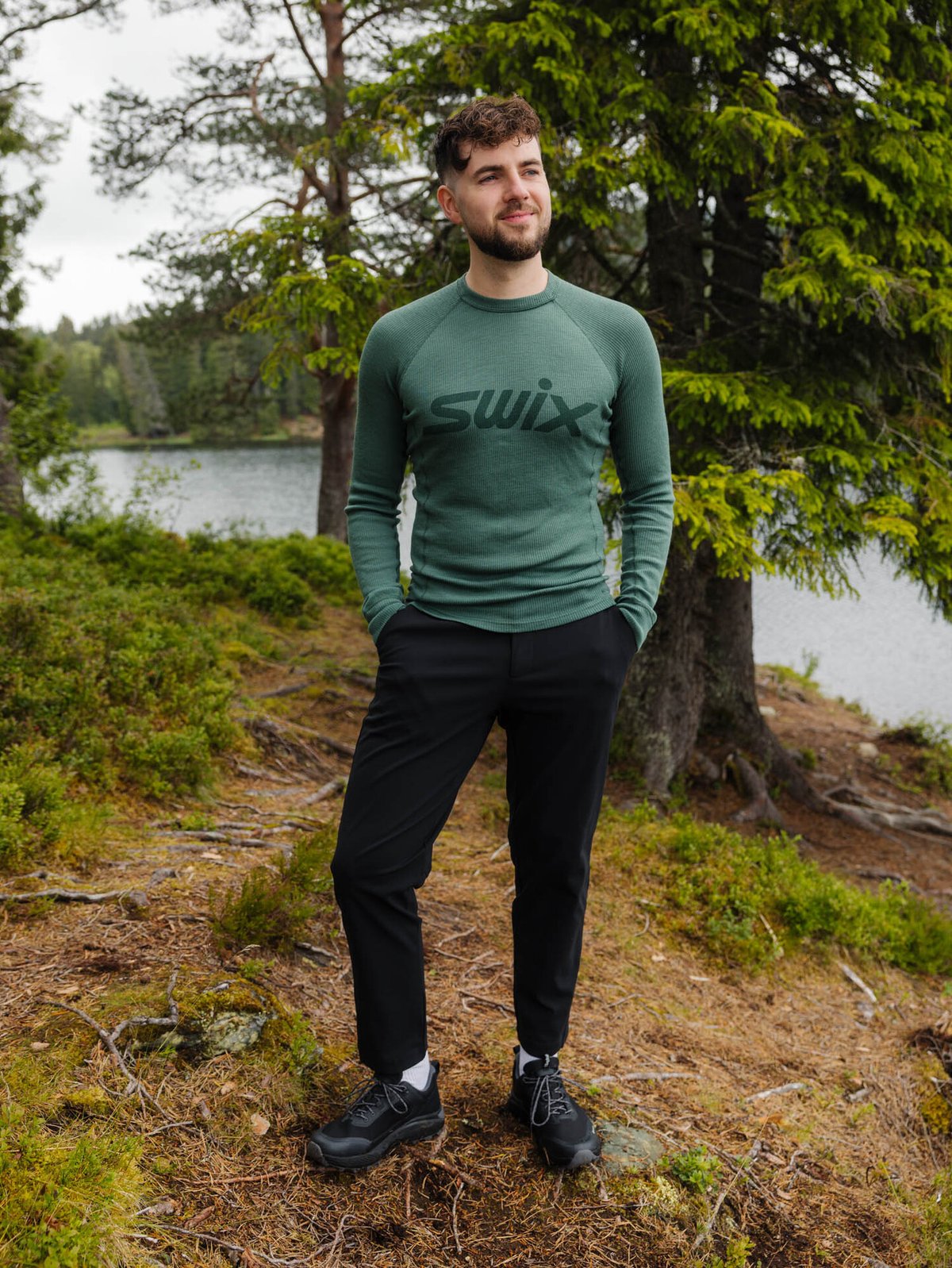 Swix RaceX Merino Long Sleeve Pine