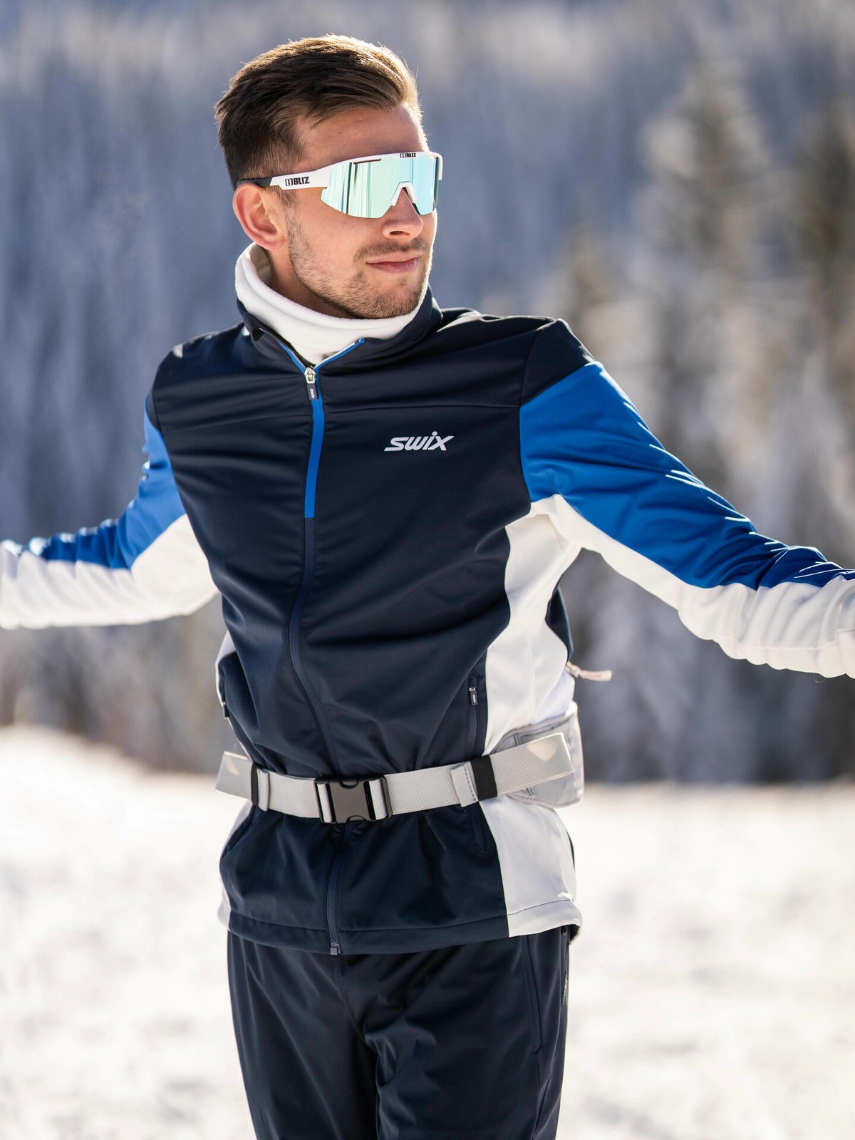 Swix Cross jacket Dark navy/ Olympian blue